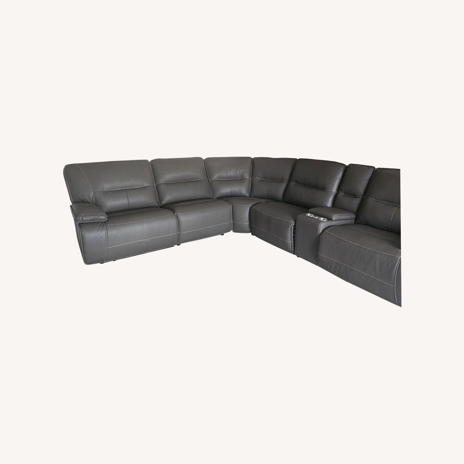 Reduced! Brand New, Unused, Electric Faux Sectional - image-0