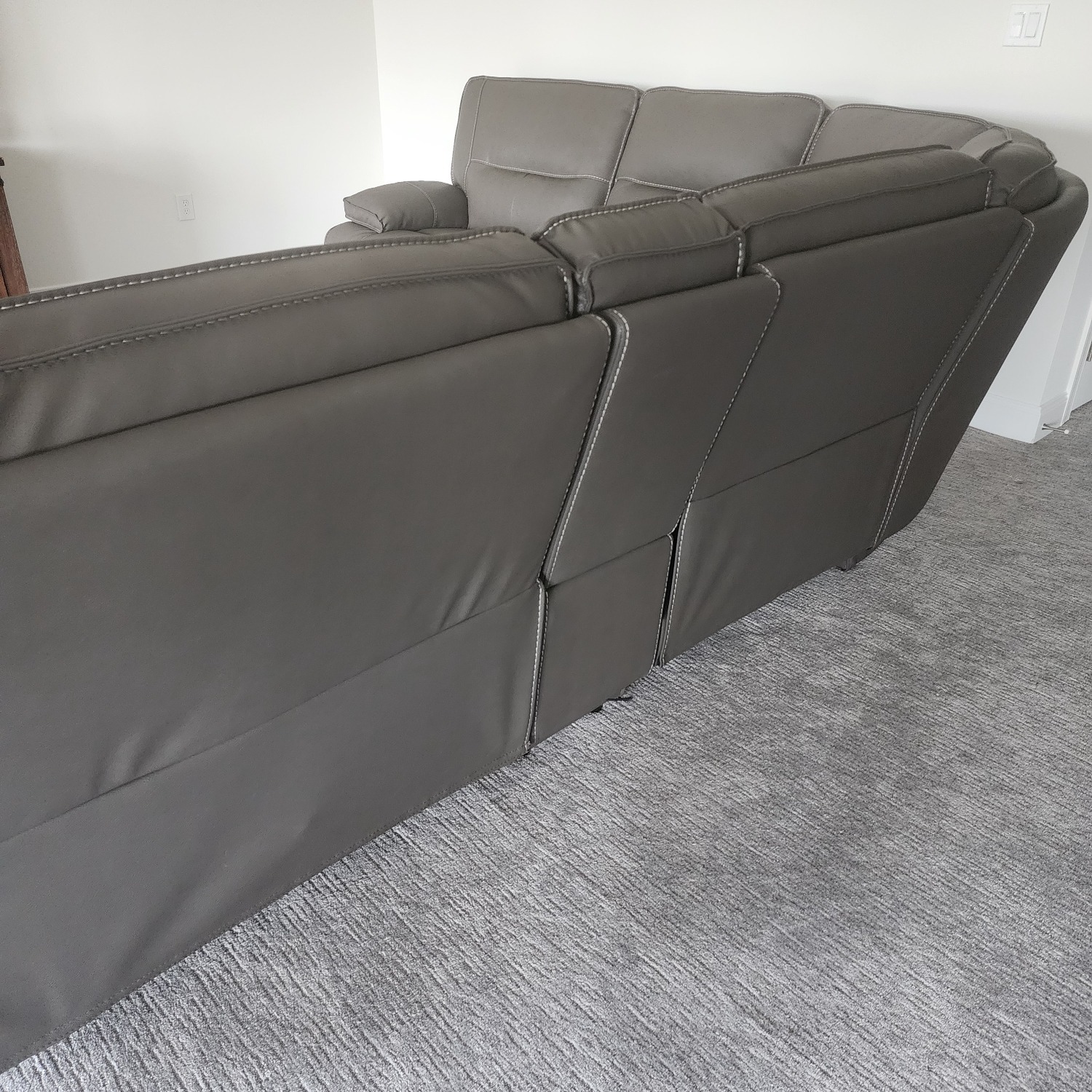 Reduced! Brand New, Unused, Electric Faux Sectional - image-2