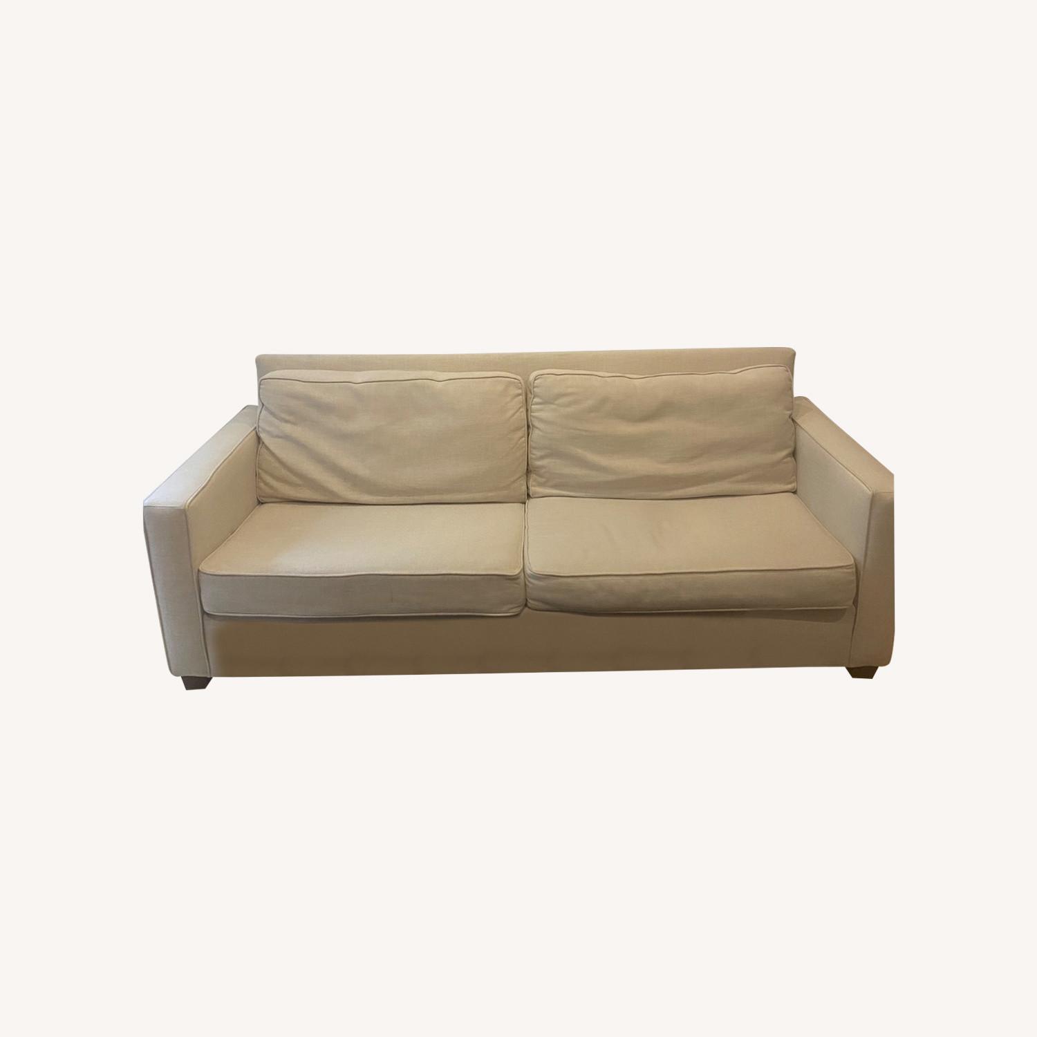 West Elm Henry Natural Linen 2 Seater Sofa - image-6