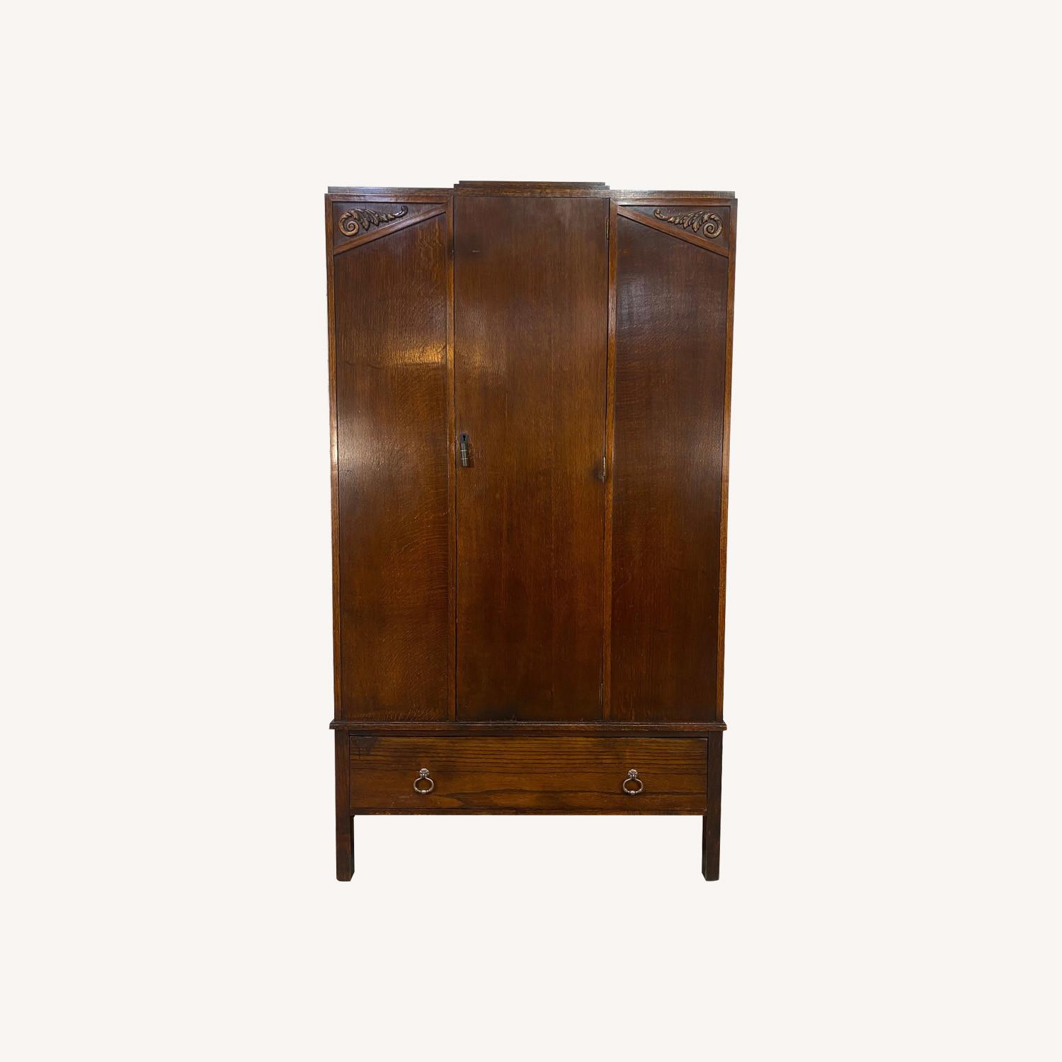 Vintage/Antique Dark Brown Armoire - image-0