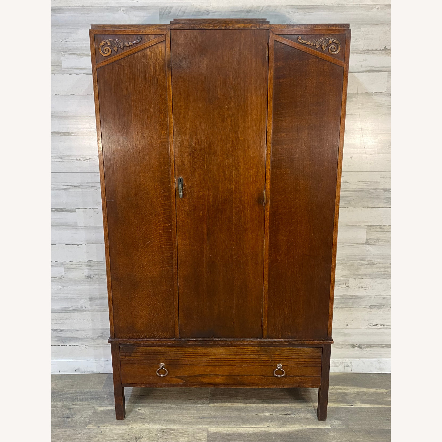 Vintage/Antique Dark Brown Armoire - image-10