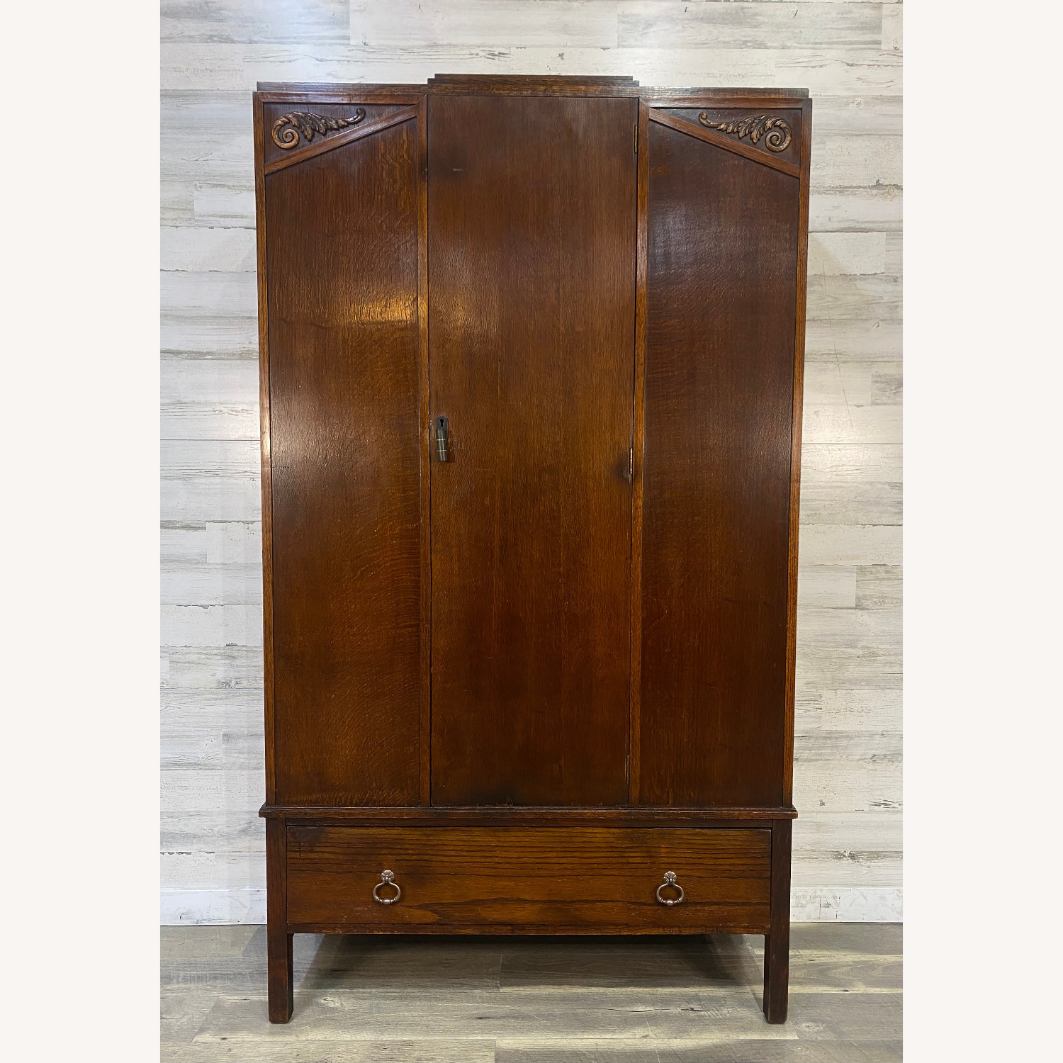 Vintage/Antique Dark Brown Armoire - image-12