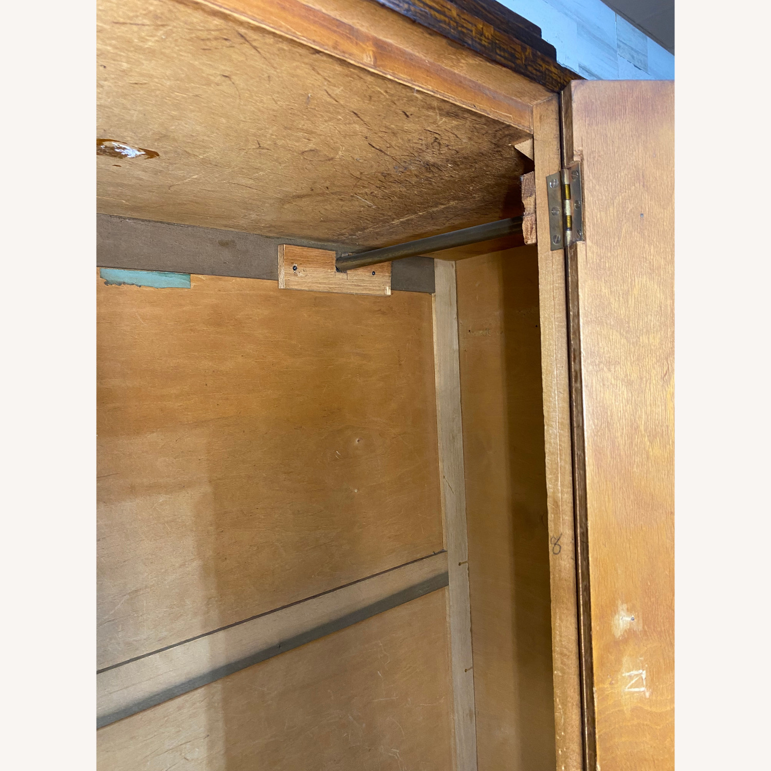 Vintage/Antique Dark Brown Armoire - image-3