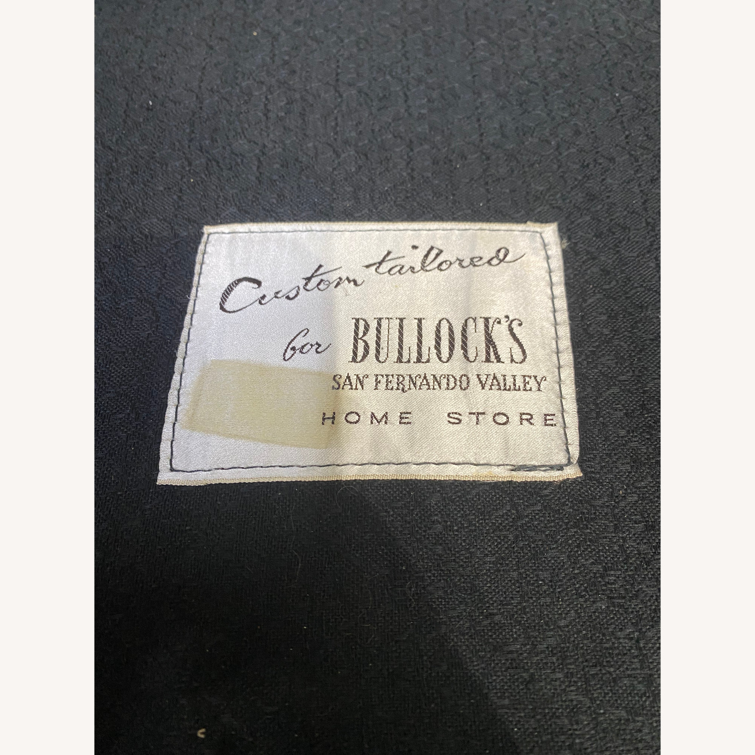 Mid Century Black Tufted Chair & Ottoman - image-3