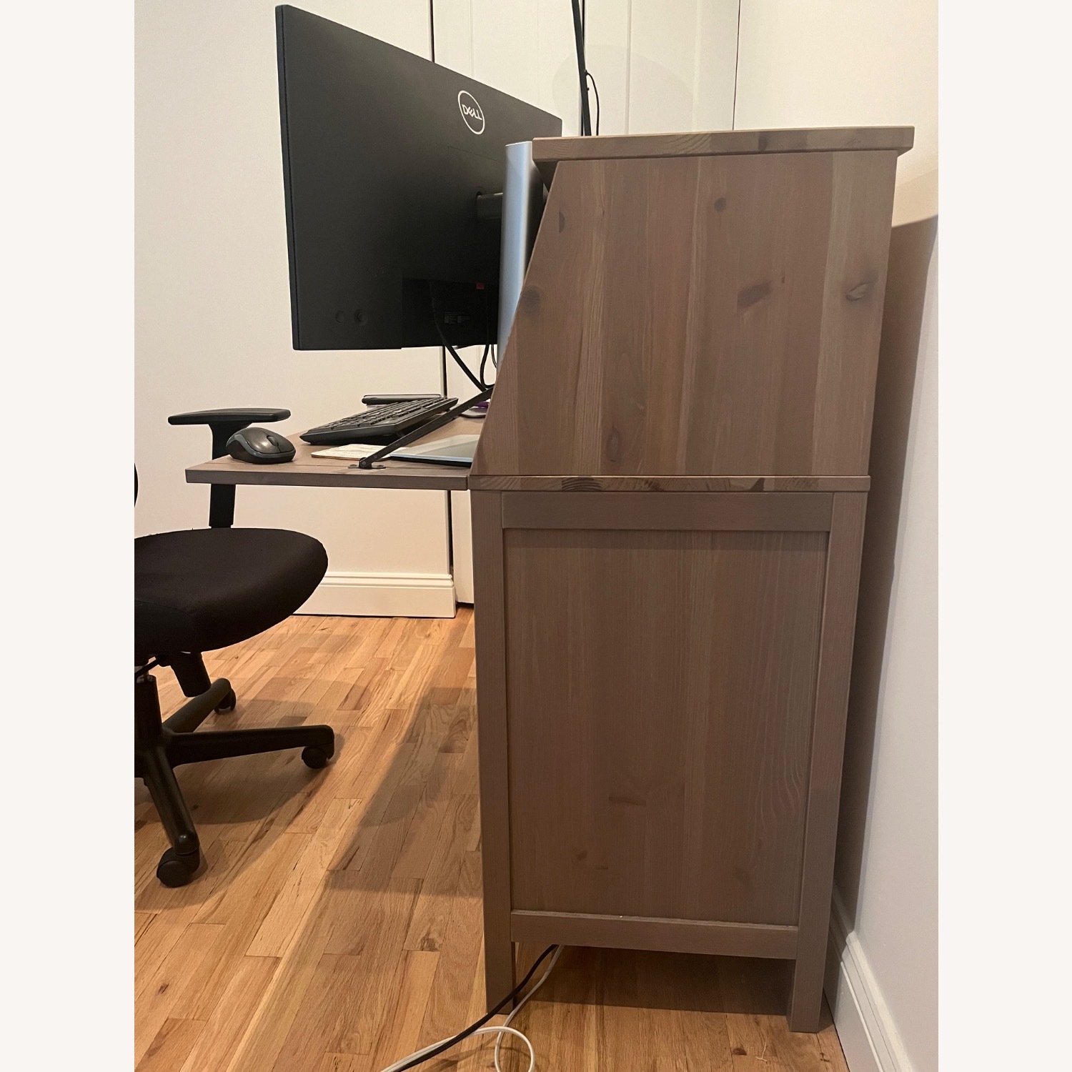 IKEA HEMNES Light Gray Wood Desk - image-3