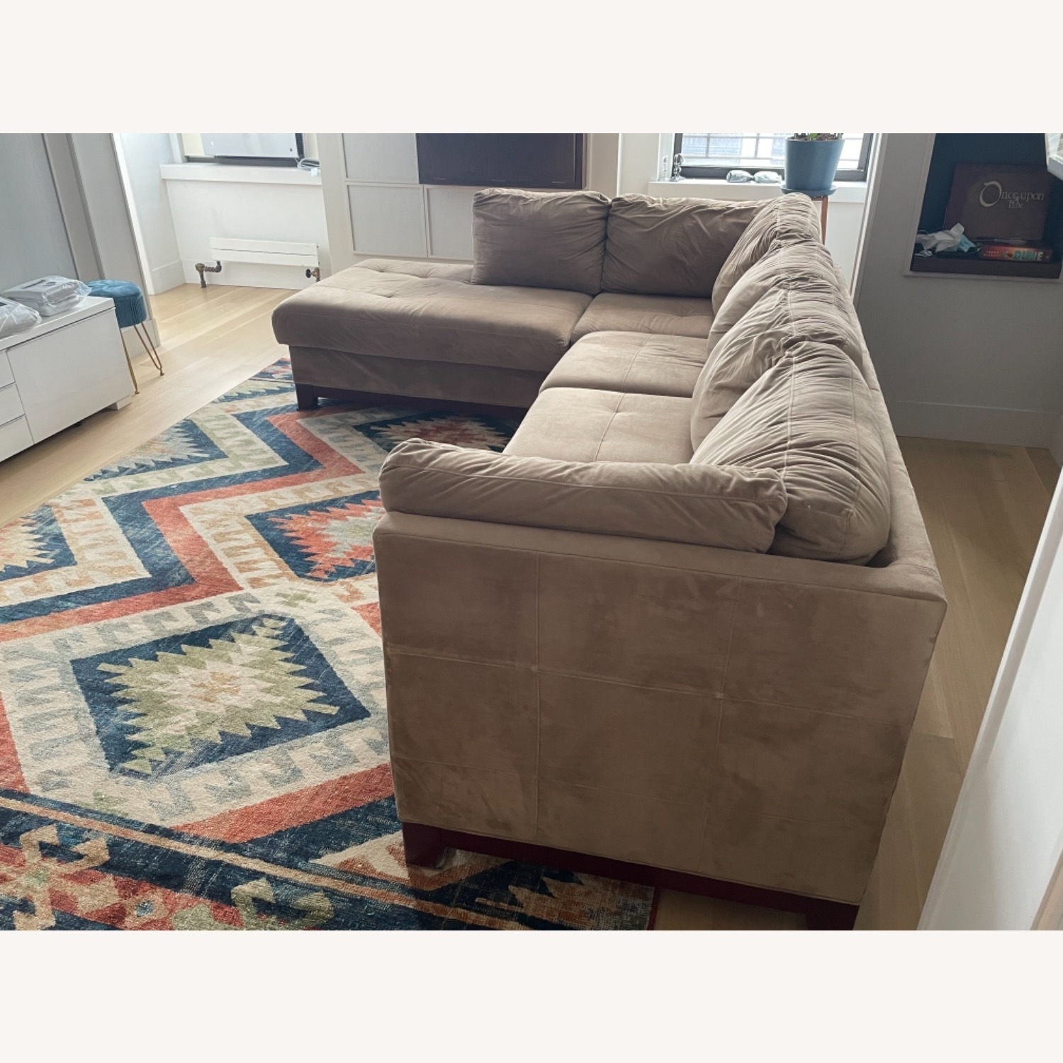 Large, Comfy Tan 2-Piece Sectional - image-1