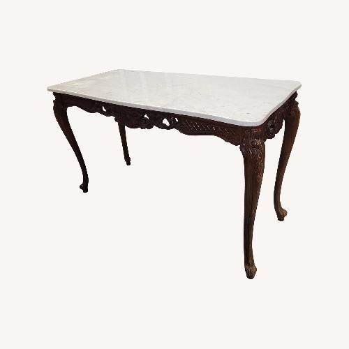 Used Antique Carved Walnut and Marble Table for sale on AptDeco