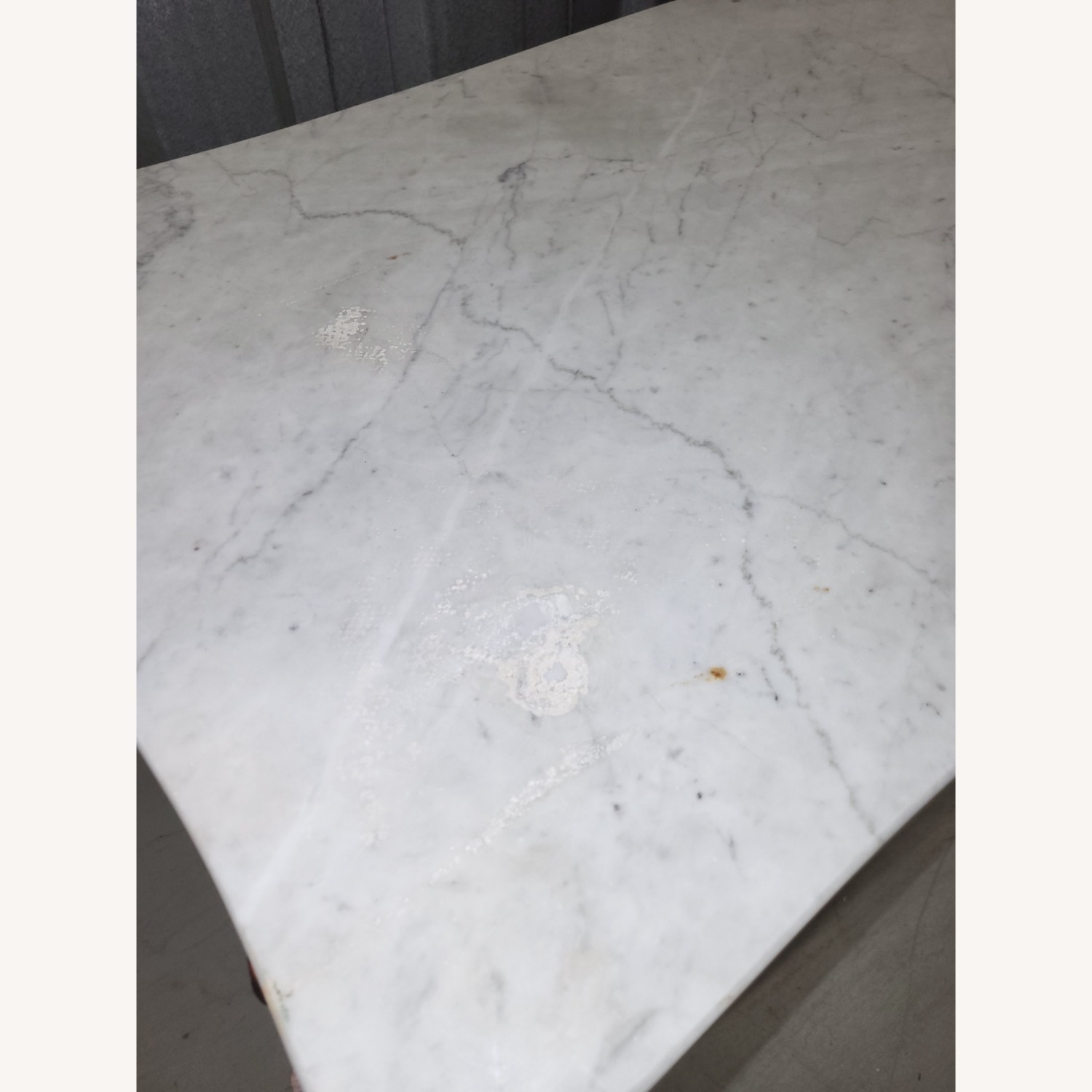 Antique Carved Walnut and Marble Table - image-6