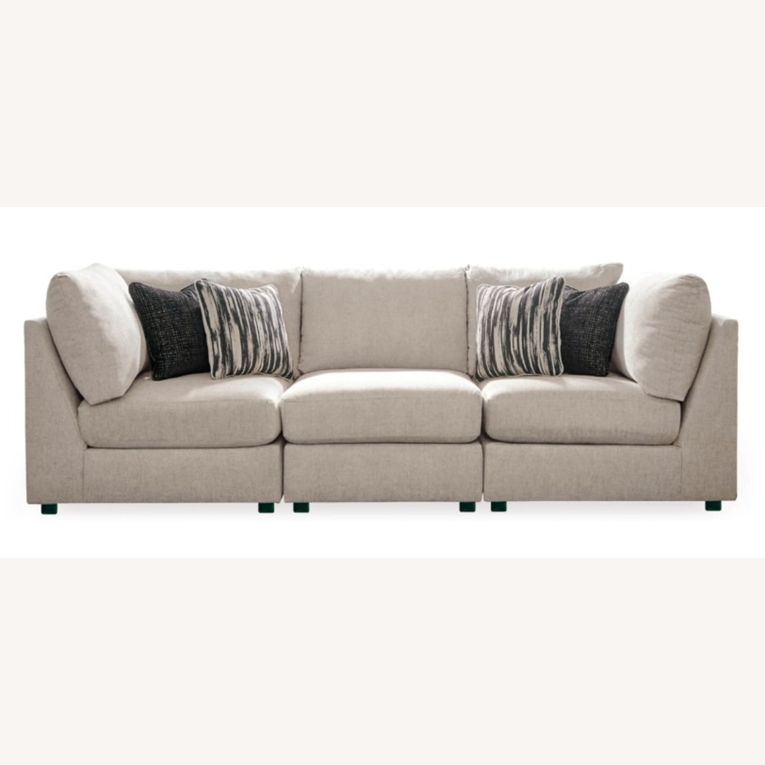 Ashley Furniture Kellway Beige Modular Couch & Ottoman - image-1