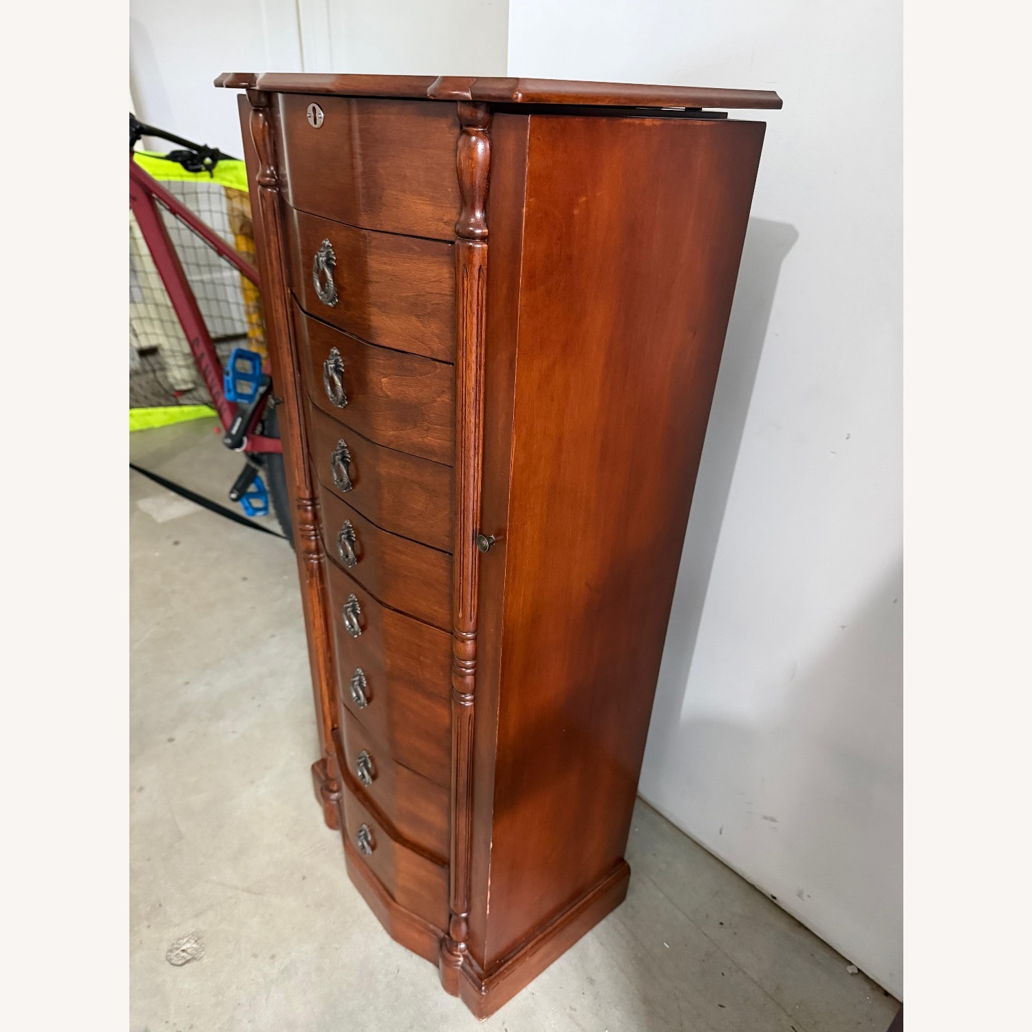 Elegant Wooden Jewelry Armoire - image-6