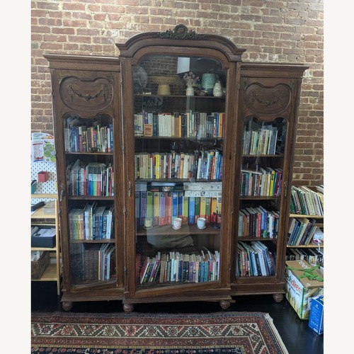 Used  Antique Art Deco Bookcase with Bronze Details for sale on AptDeco