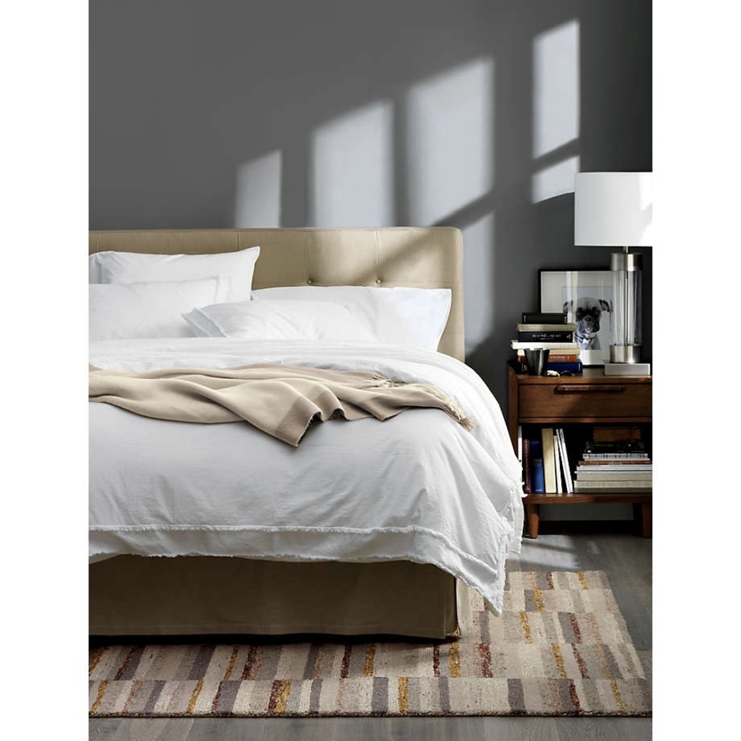  Crate & Barrel Tate 23" Walnut Nightstand - Pair  - image-12