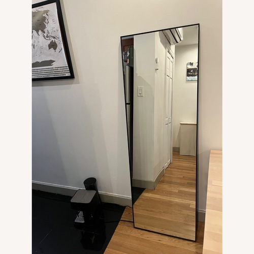 Used Black Metal Floor Mirror for sale on AptDeco