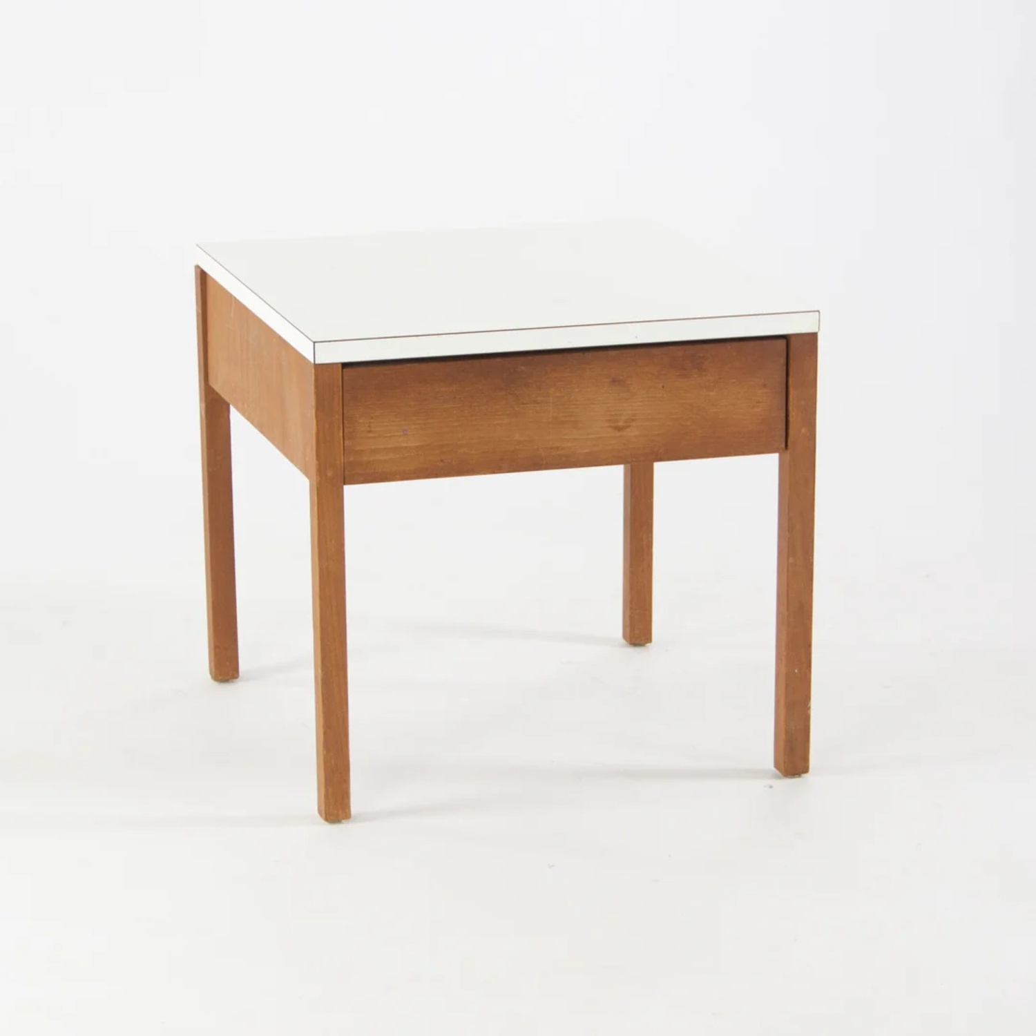 Knoll Walnut With White Laminate Top Nightstands - image-7