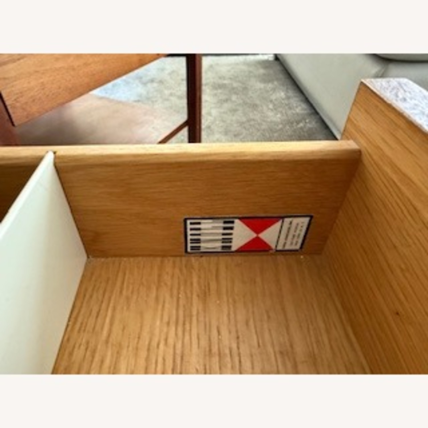 Knoll Walnut With White Laminate Top Nightstands - image-6