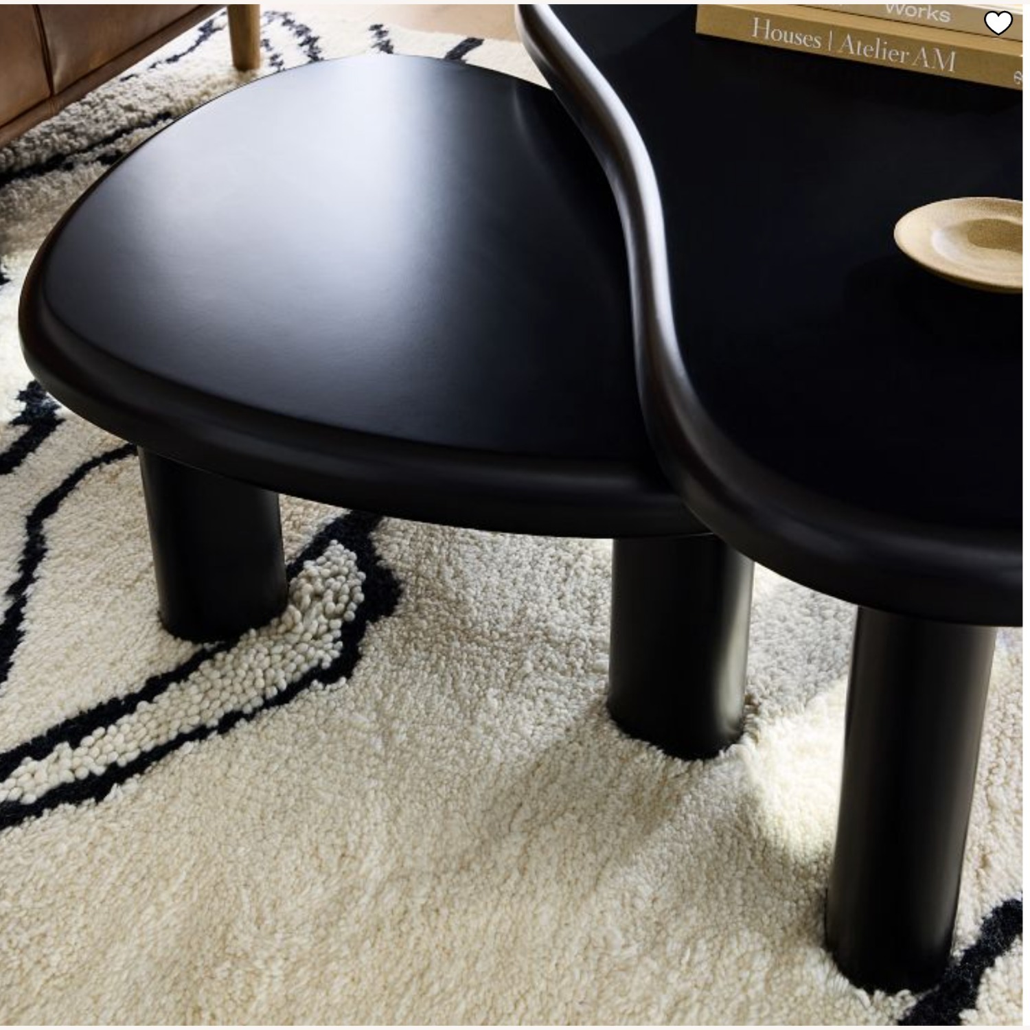 West Elm Cannellini Black Wood Coffee Table - image-2