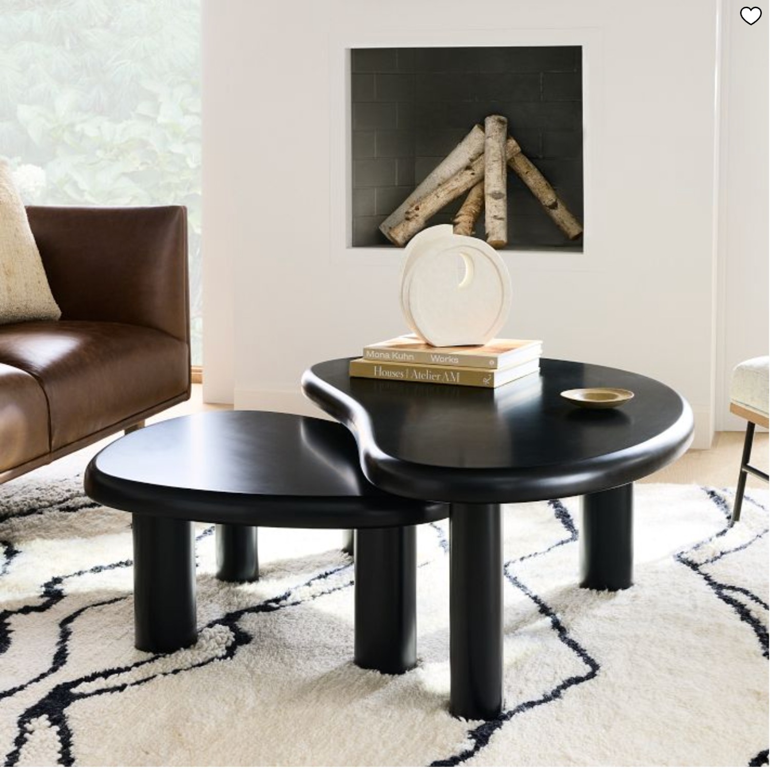 West Elm Cannellini Black Wood Coffee Table - image-4