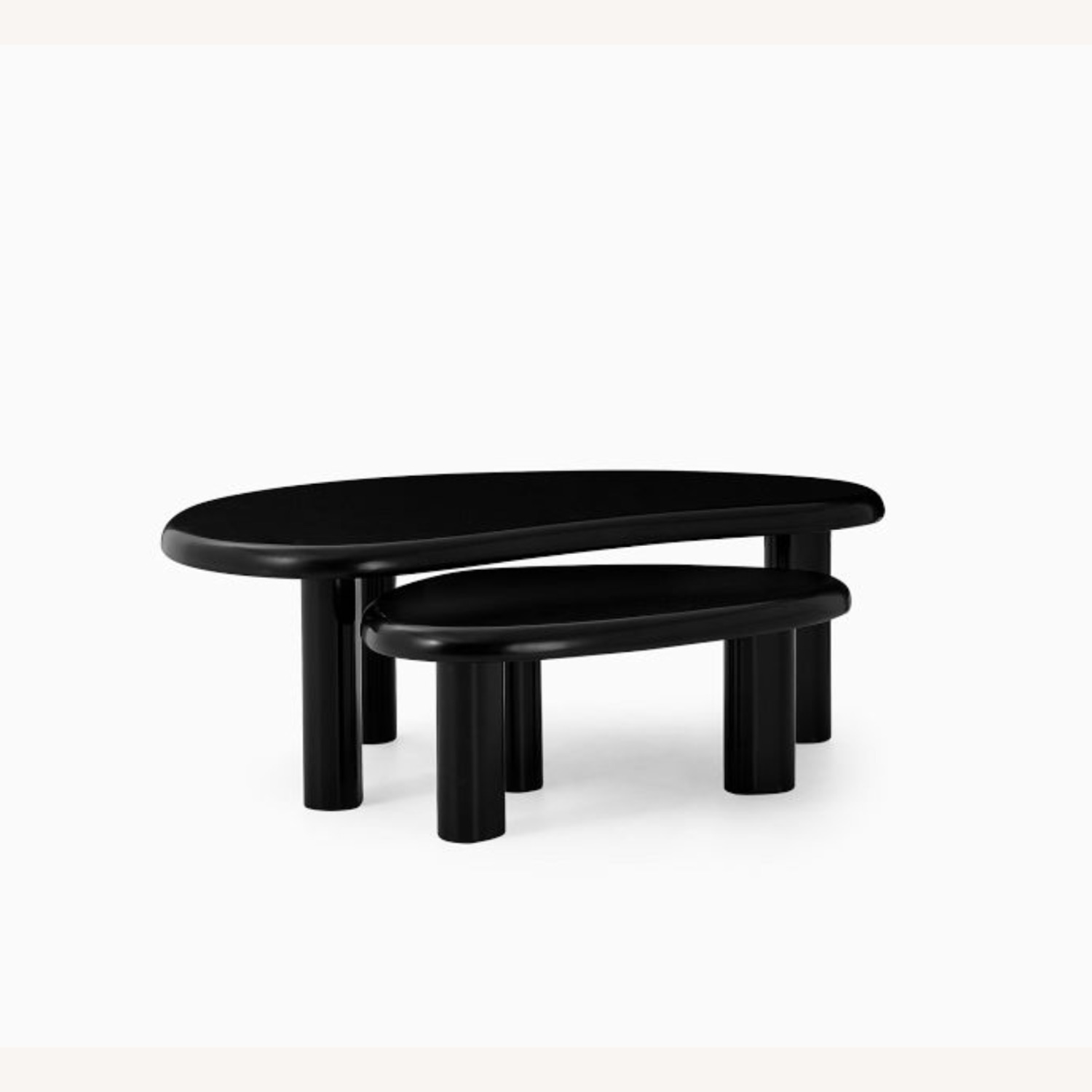 West Elm Cannellini Black Wood Coffee Table - image-1