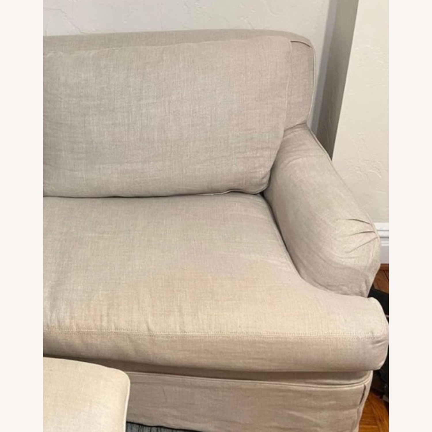 Restoration Hardware English Slipcovered Classic Roll Arm Loveseat - image-2