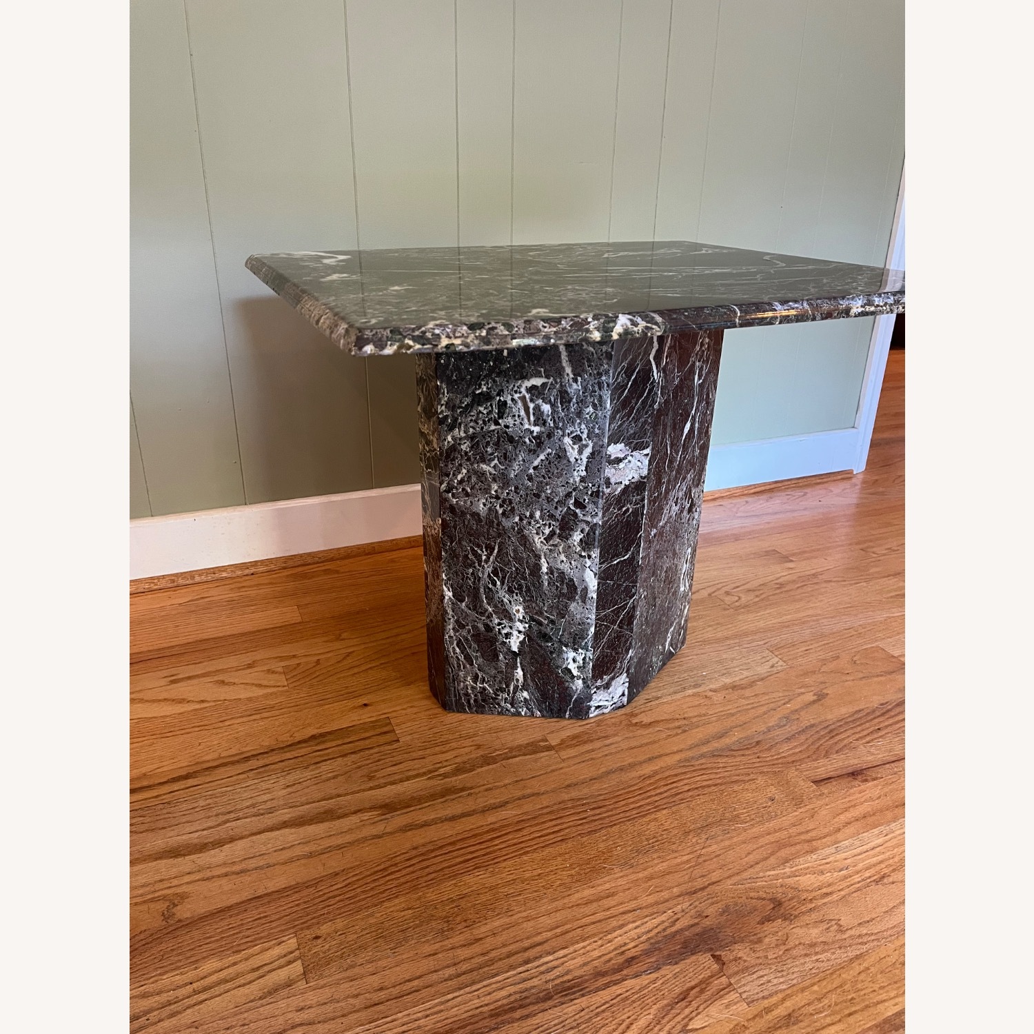 Vintage/Antique Black Marble Side Tables - image-2