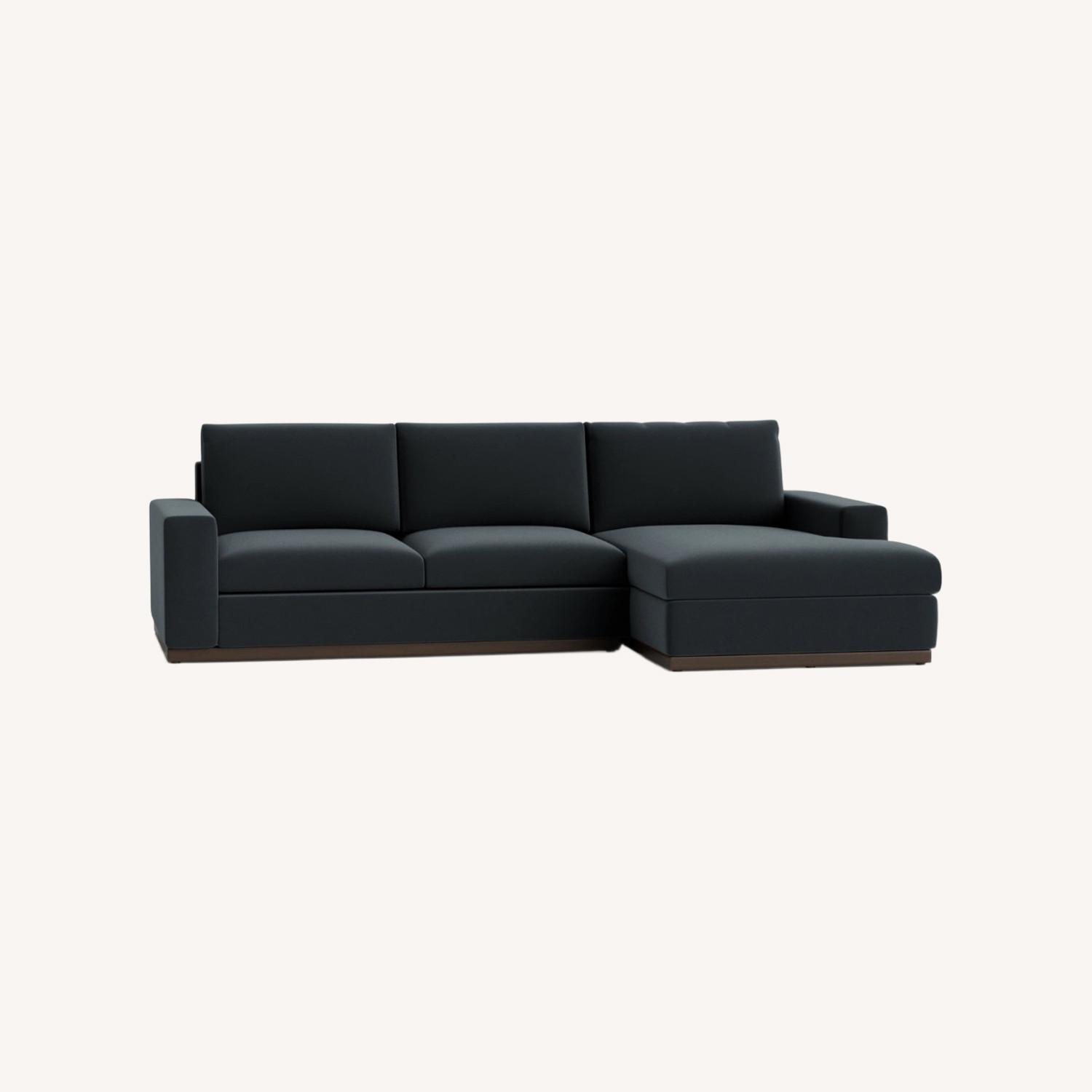 Joybird Holt Dark Gray Velvet 3+ Piece Sectional - image-12