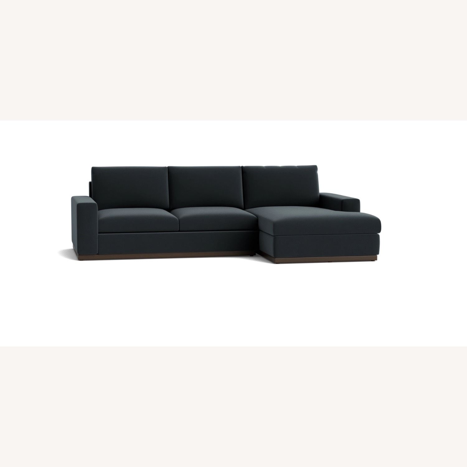 Joybird Holt Dark Gray Velvet 3+ Piece Sectional - image-1