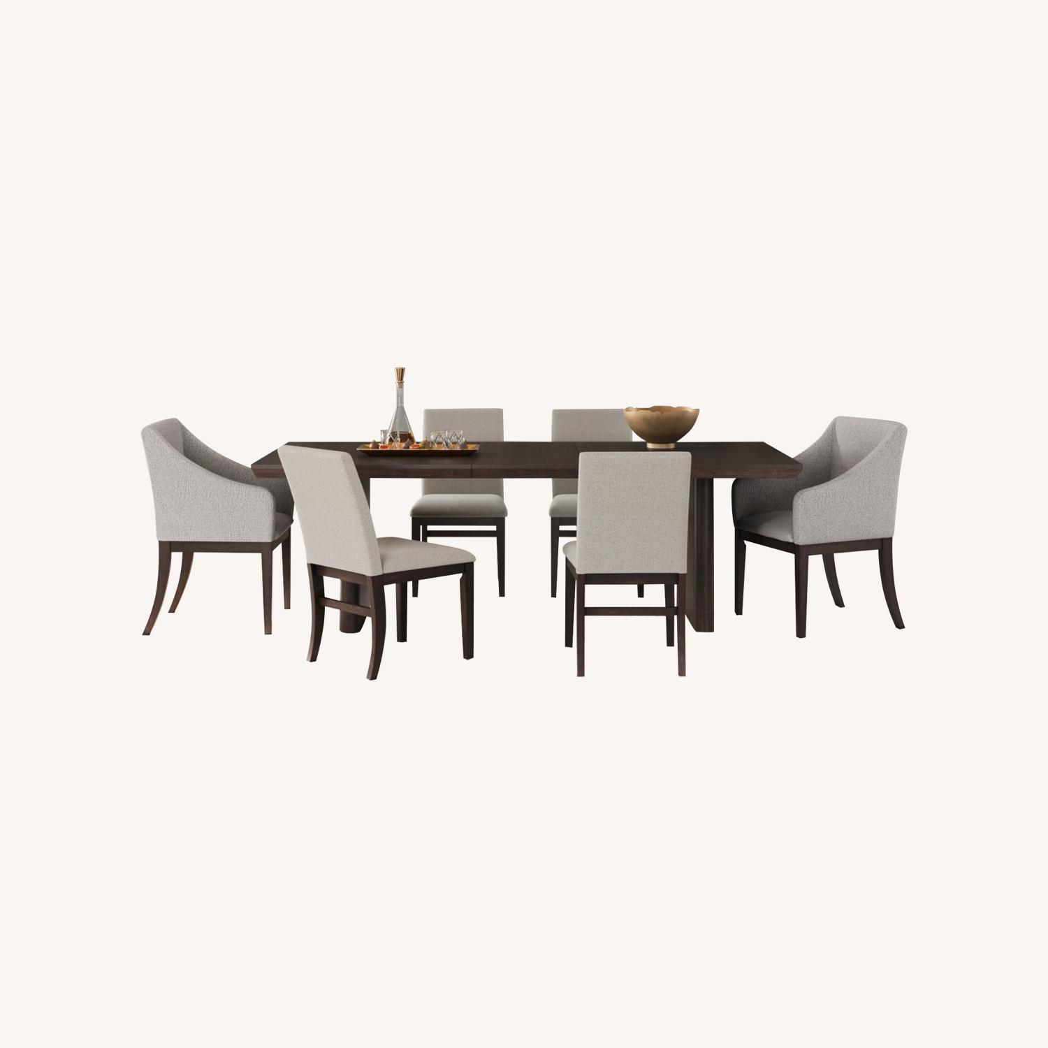 Ashley Furniture Dark Brown Wood Dining Set - image-0