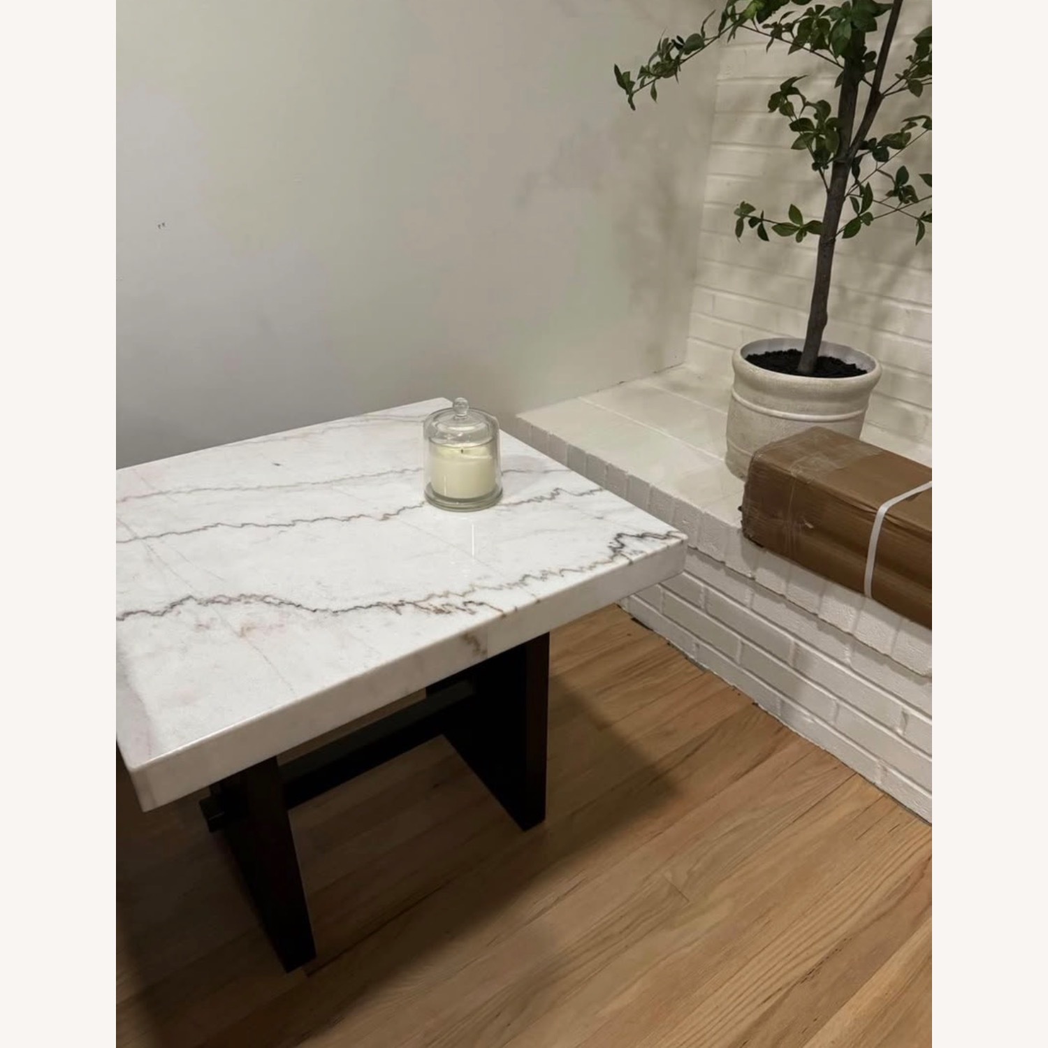 Burkhaus White Wood Side Table - image-2