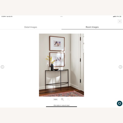 Used Room & Board Black Metal Side Table for sale on AptDeco