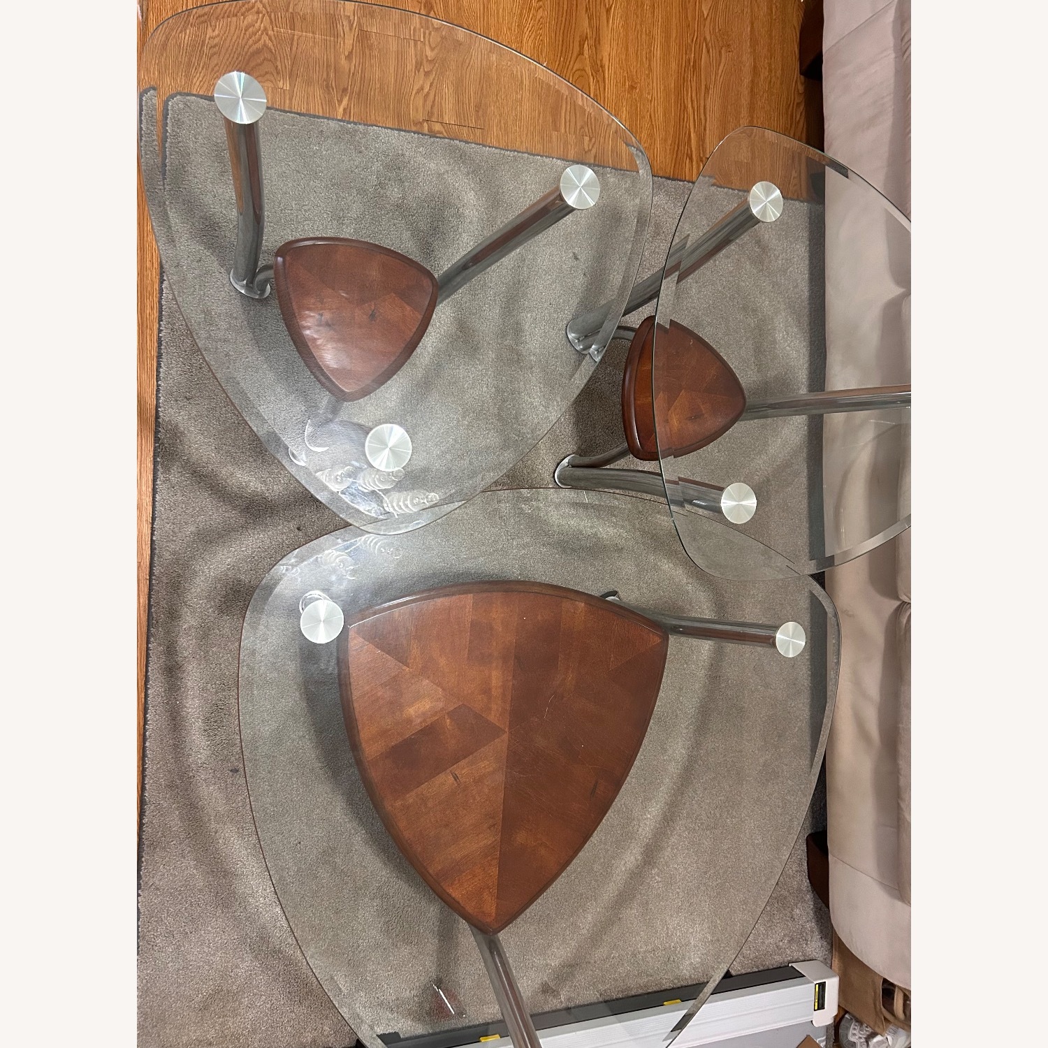 Light Brown Suede Loveseat - image-8
