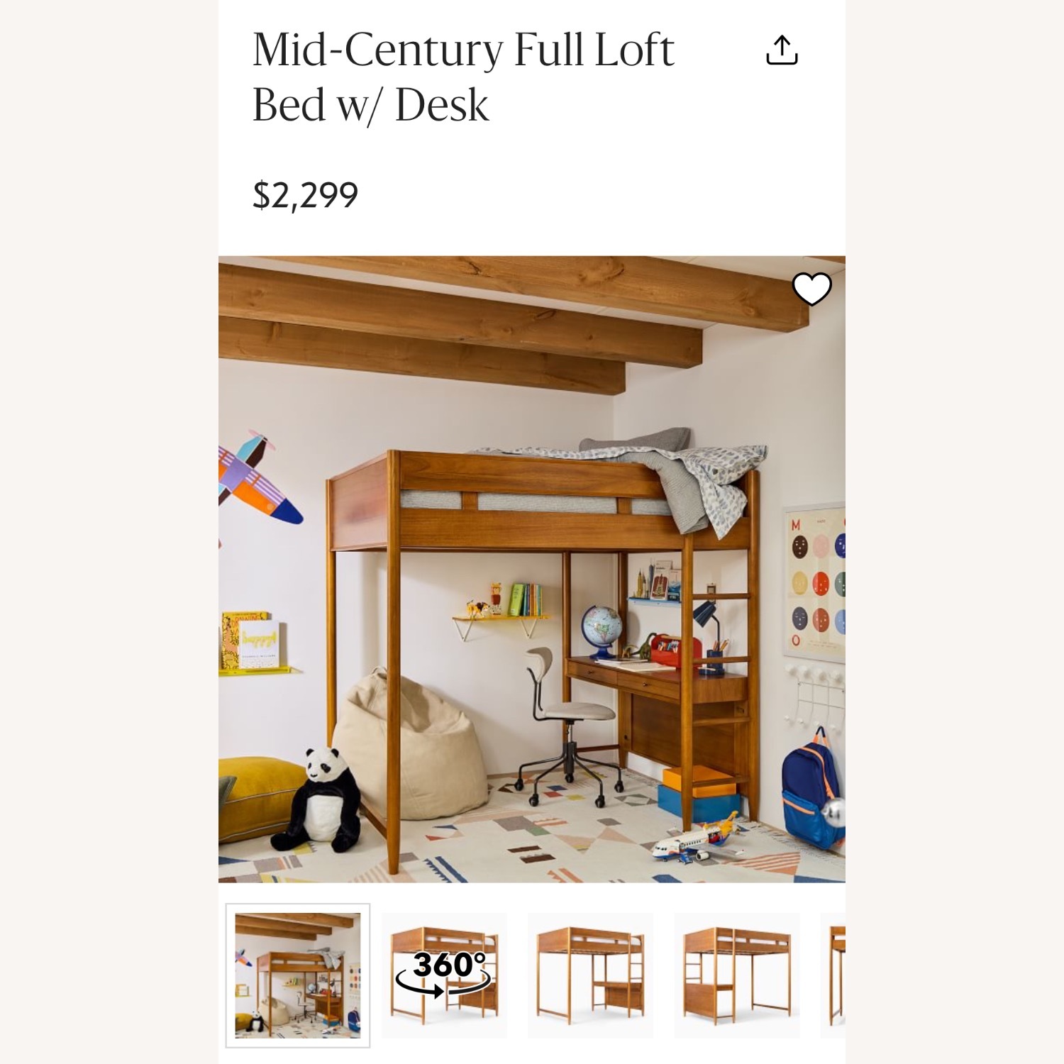 Pottery Barn Kids Mid Century Bunk Bed - image-4