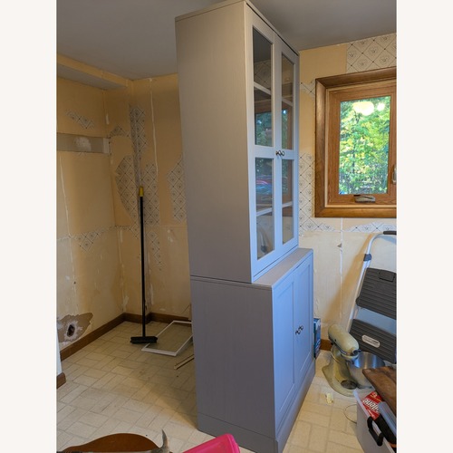 Used IKEA HAVSTA Light Gray Wood Bookcase for sale on AptDeco