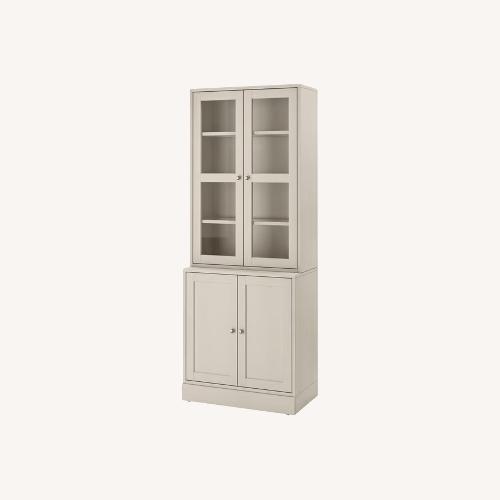 Used IKEA HAVSTA Light Gray Wood Bookcase for sale on AptDeco
