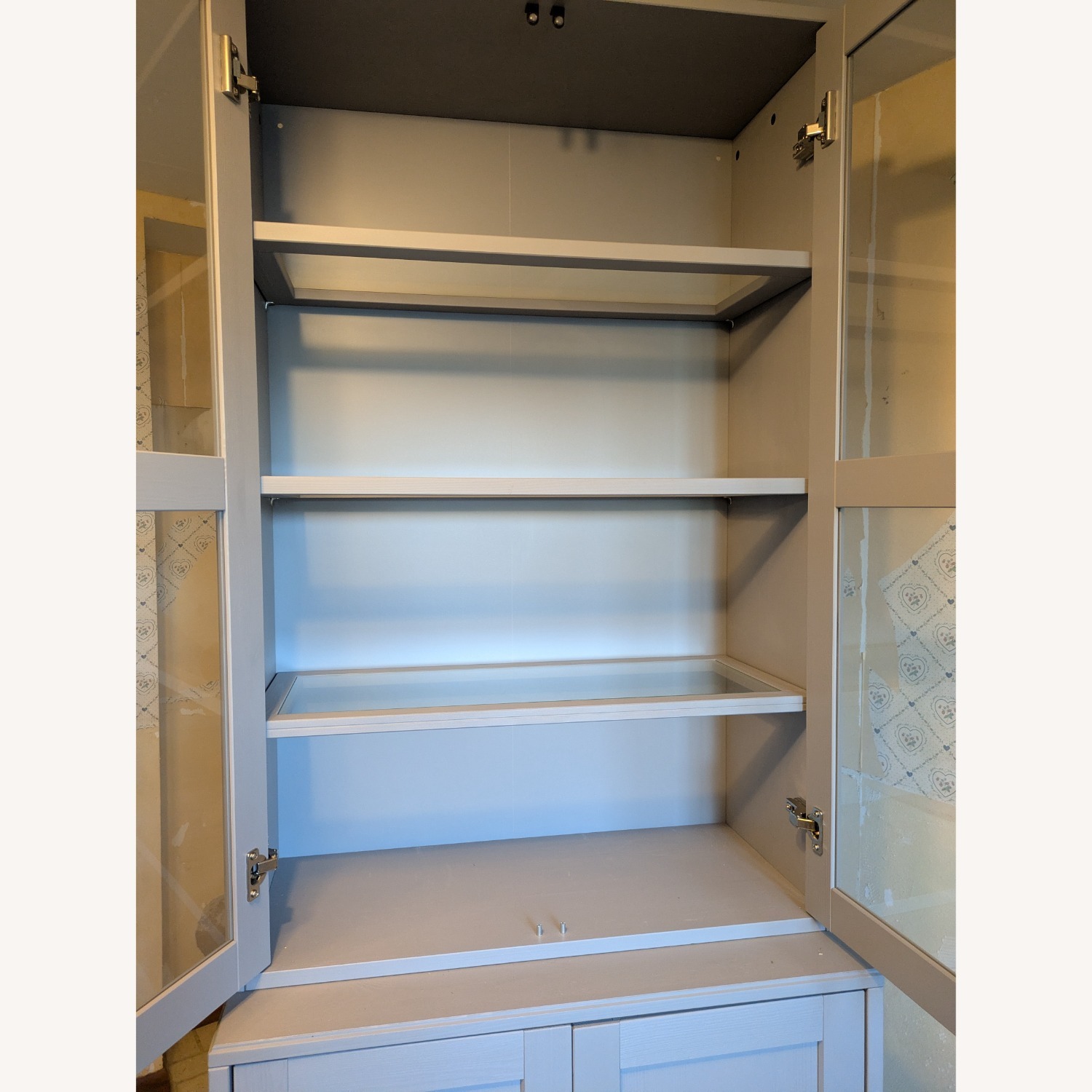 IKEA HAVSTA Light Gray Wood Bookcase - image-3