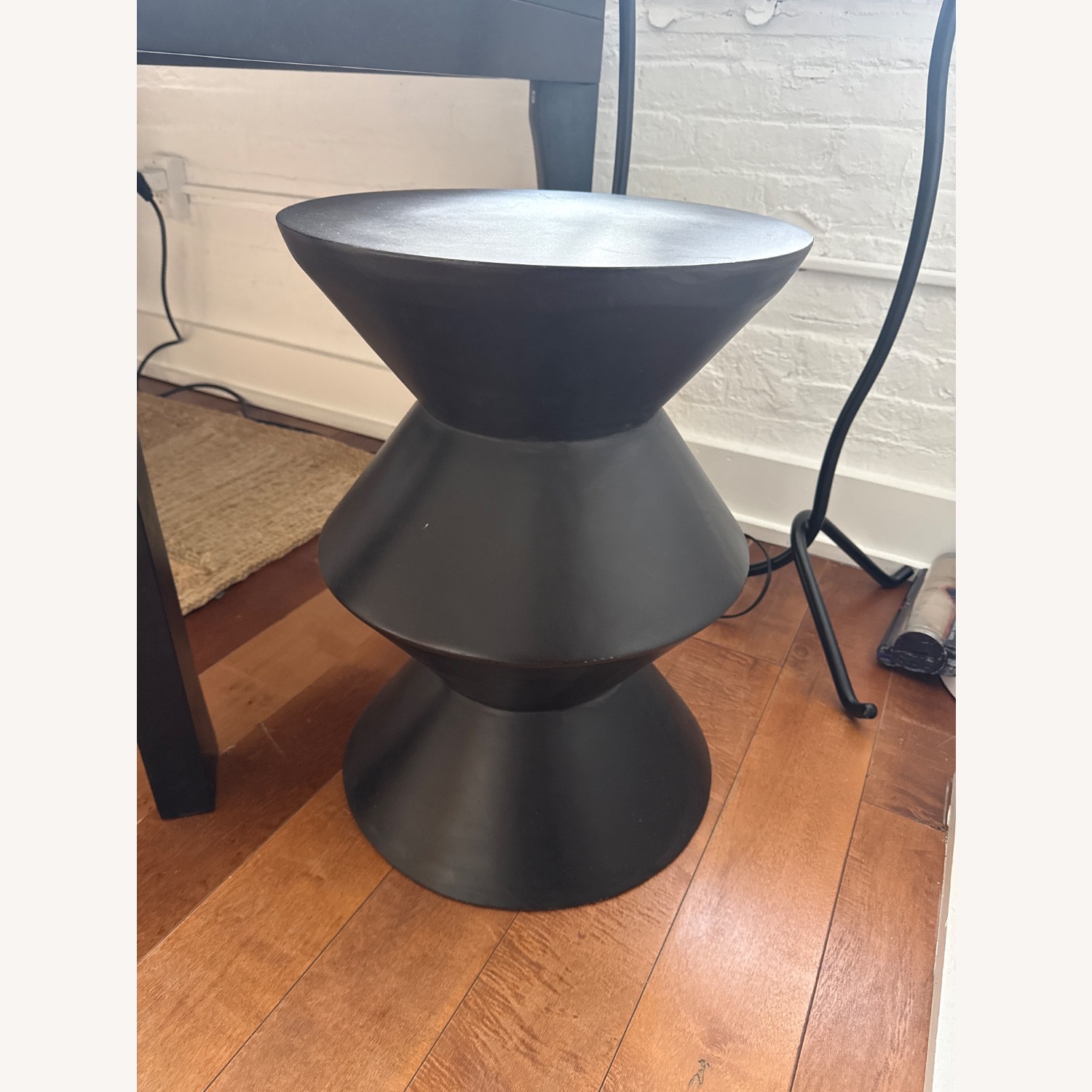 Black Metal Side Table - image-1