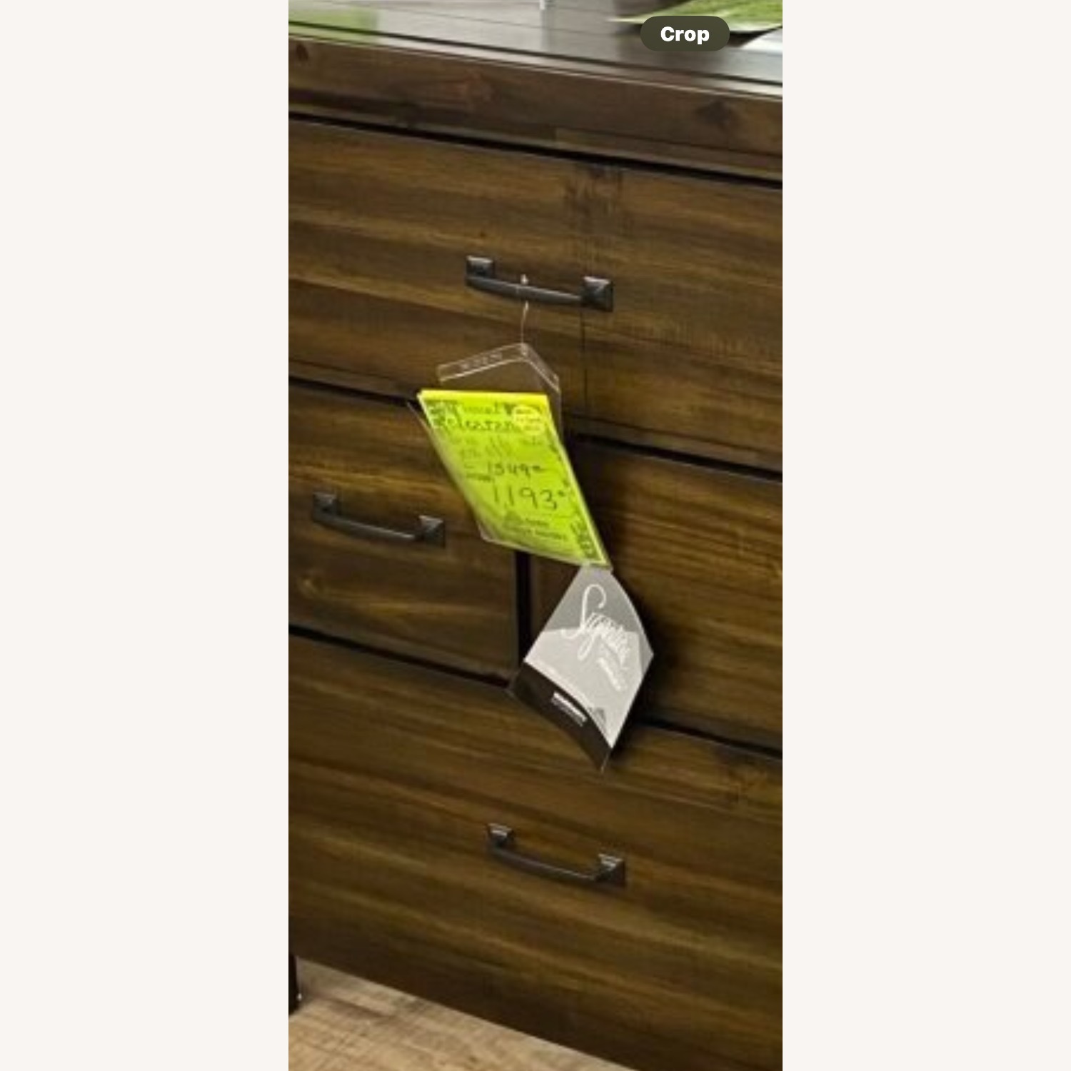 Dark Brown Wood Dresser - image-6