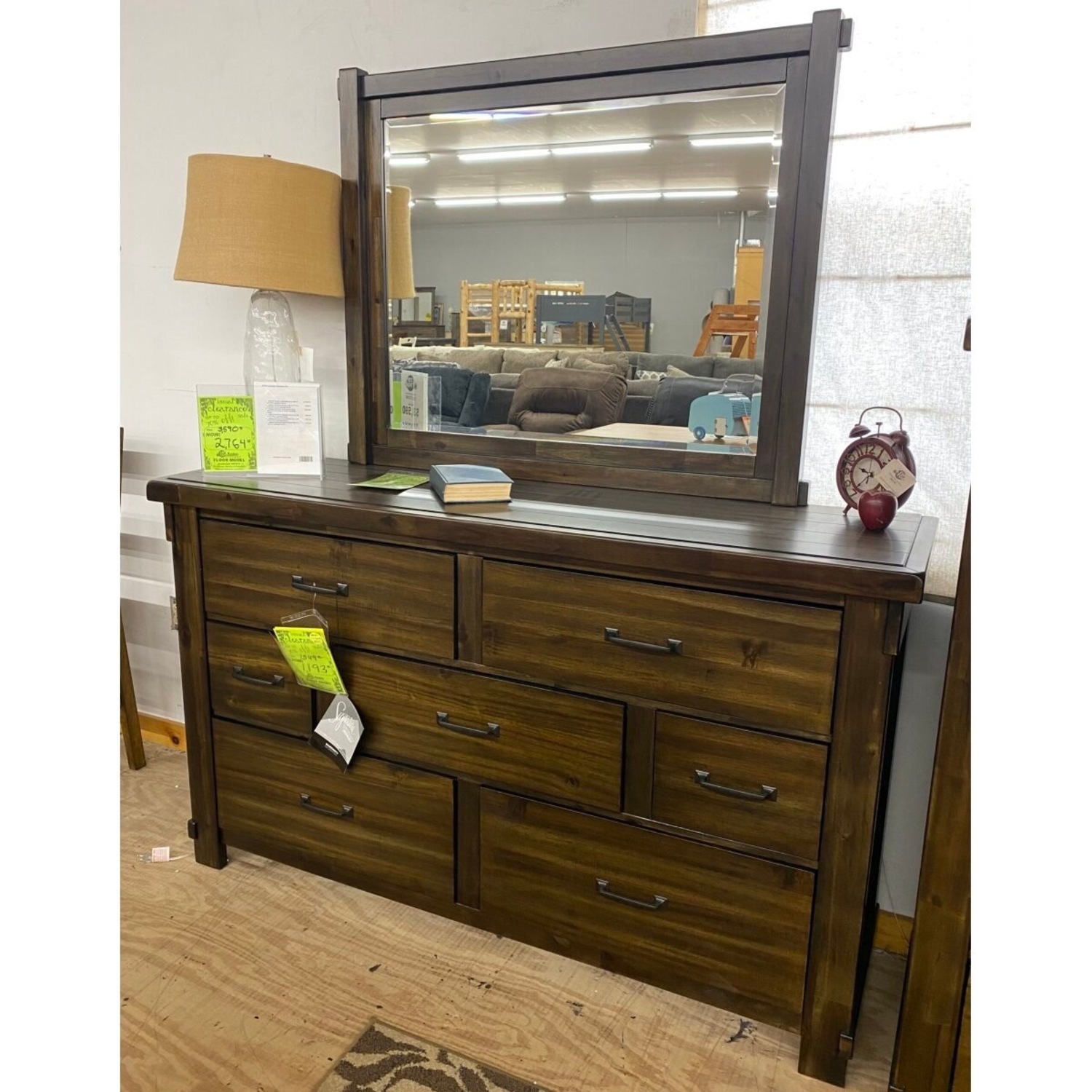 Dark Brown Wood Dresser - image-5