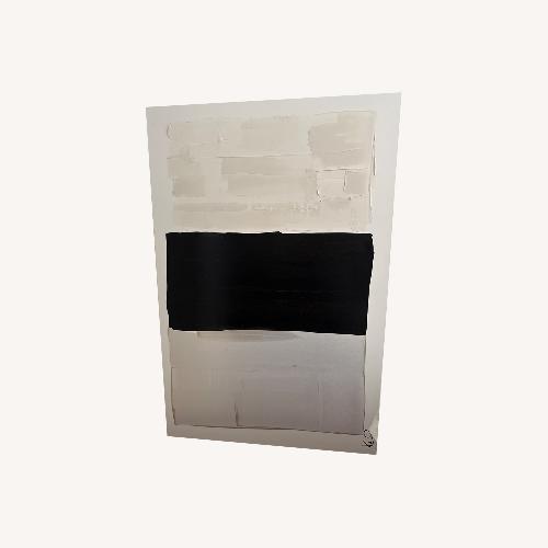 Used CB2 Black Fabric Wall Art for sale on AptDeco