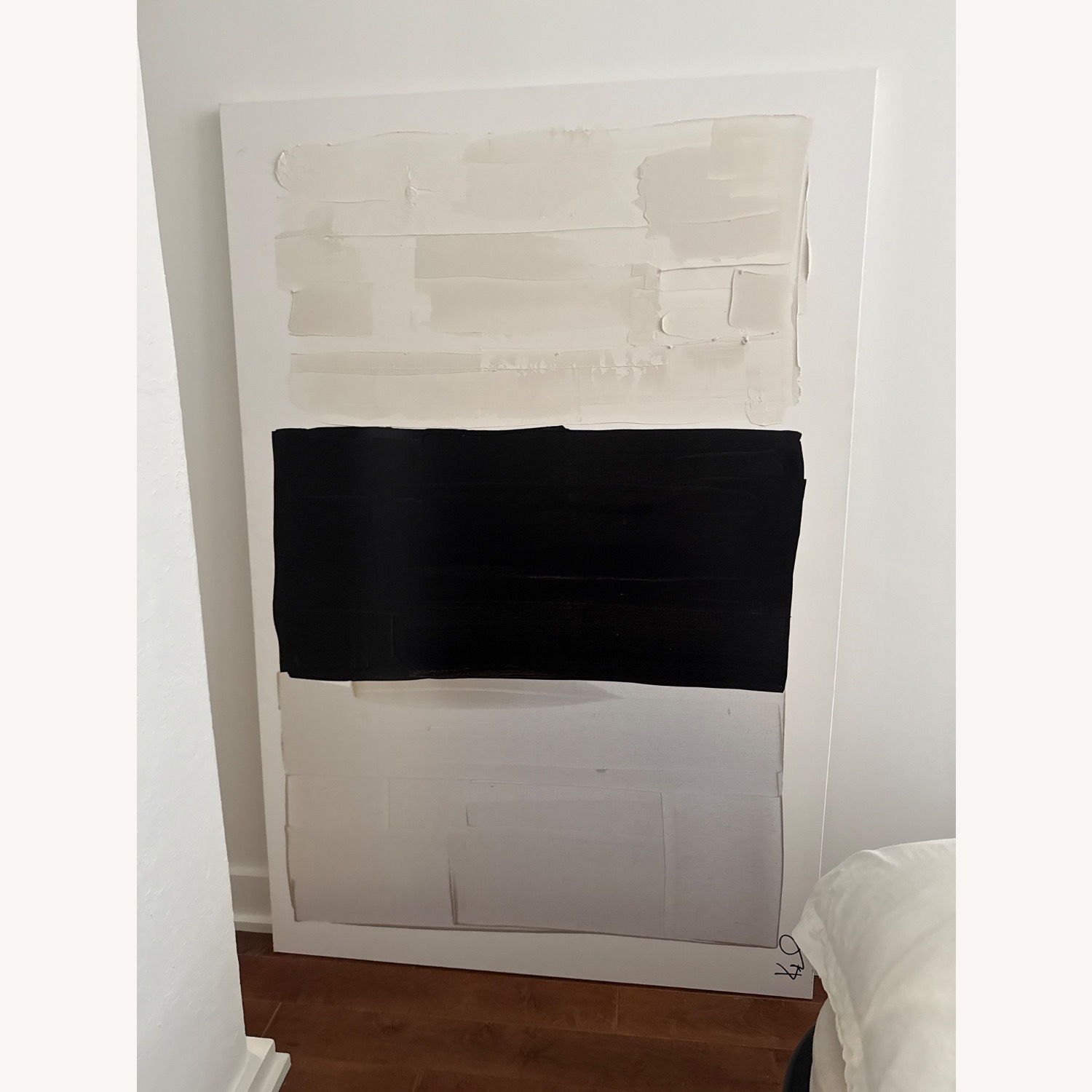 CB2 Black Fabric Wall Art - image-2