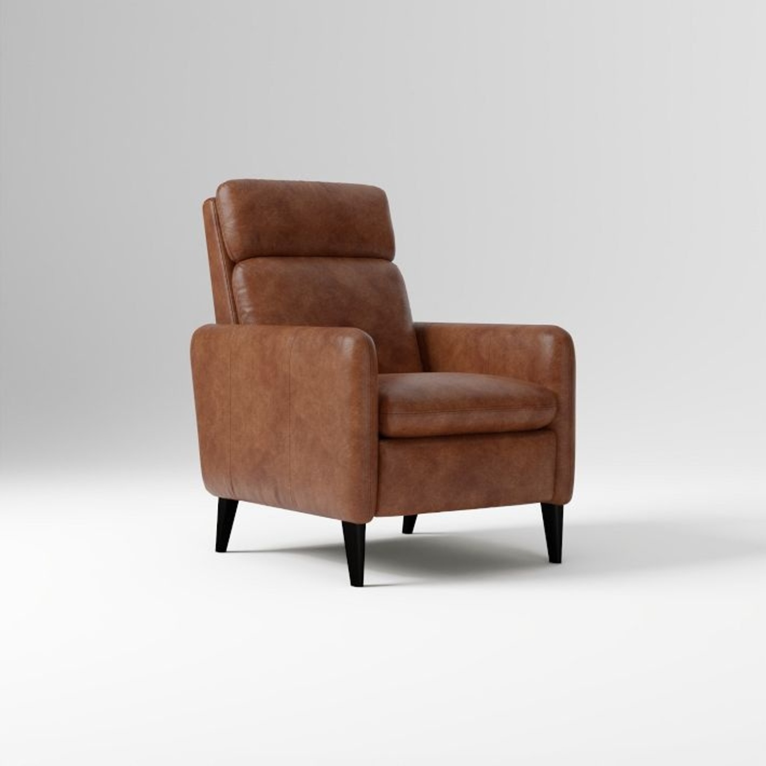 West Elm Dark Brown Faux Leather Recliner - image-7