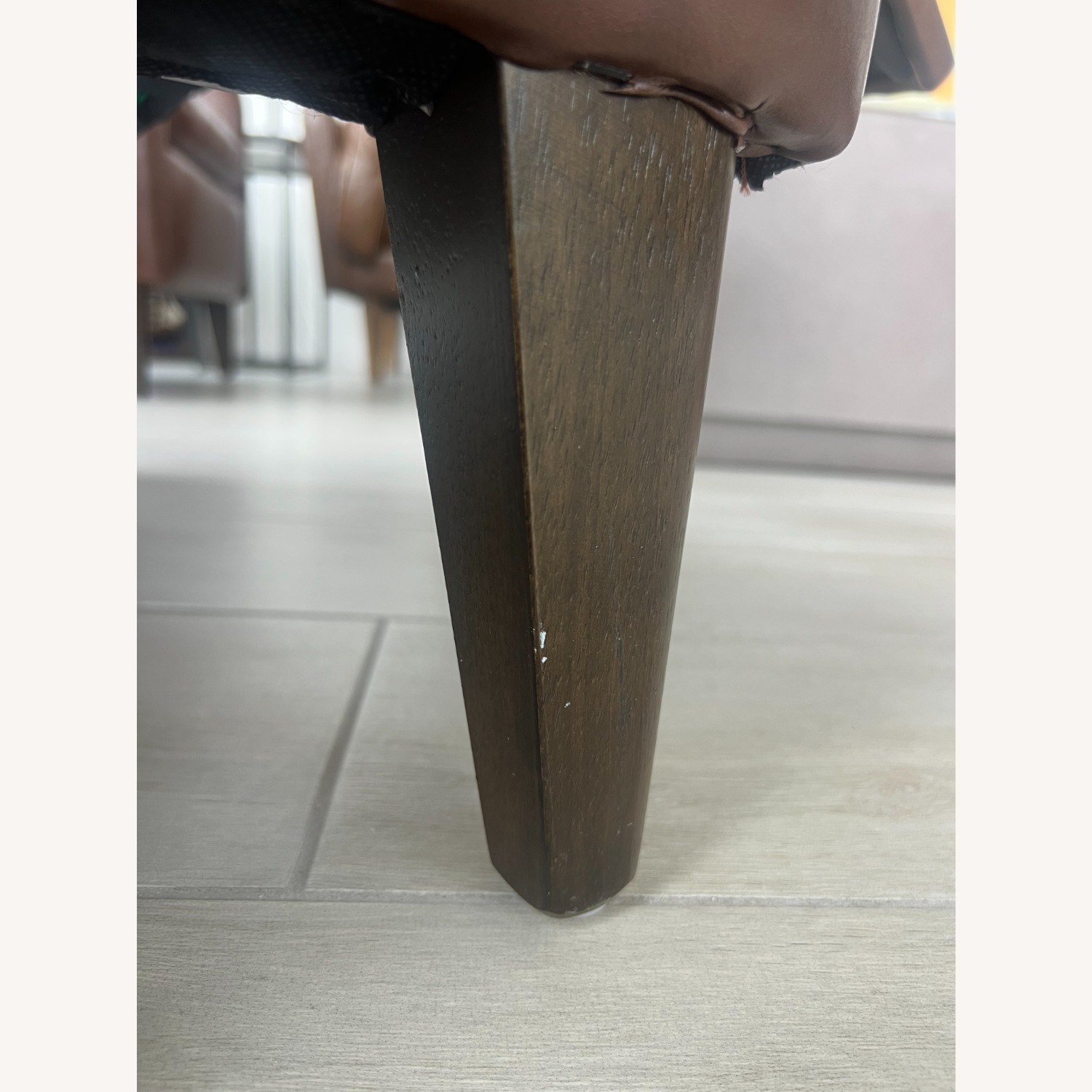 West Elm Dark Brown Faux Leather Recliner - image-4