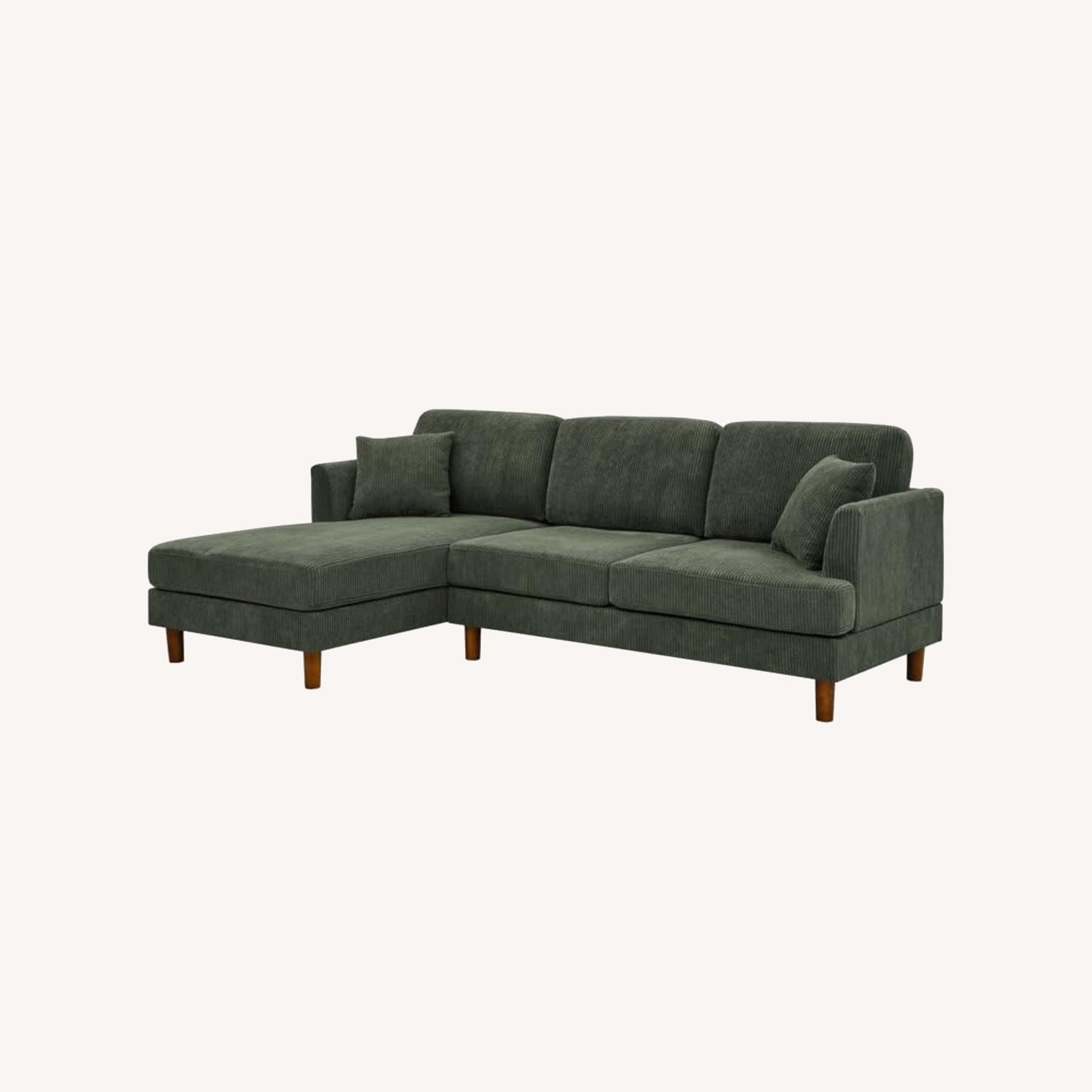Wayfair Green Fabric 2 Piece Sectional - image-0