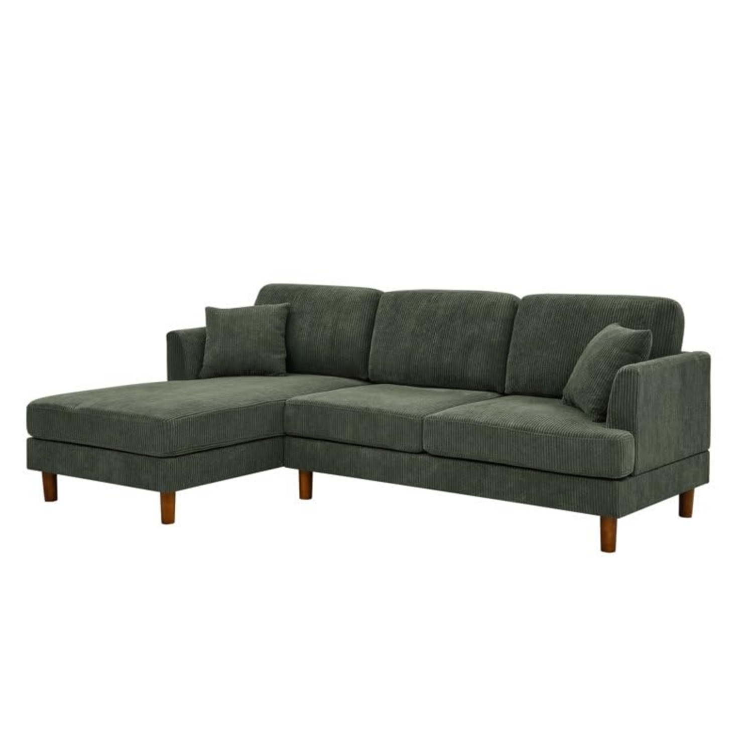 Wayfair Green Fabric 2 Piece Sectional - image-4