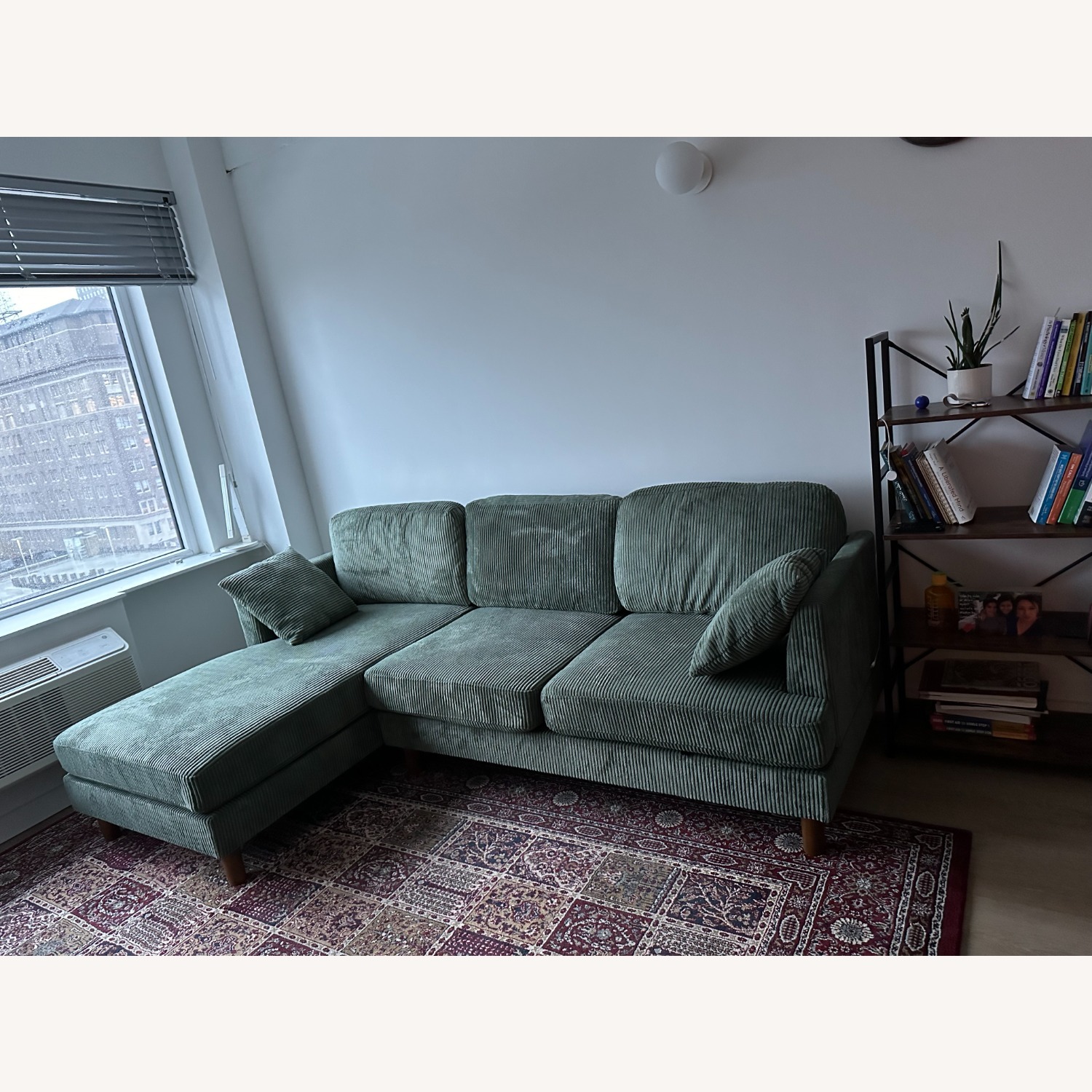 Wayfair Green Fabric 2 Piece Sectional - image-1