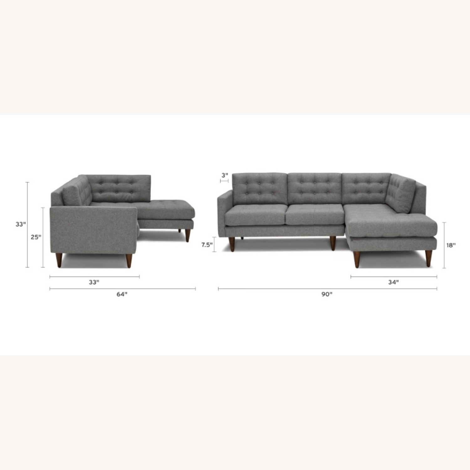 Joybird Eliot Apartment Sectional with Bumper - image-4