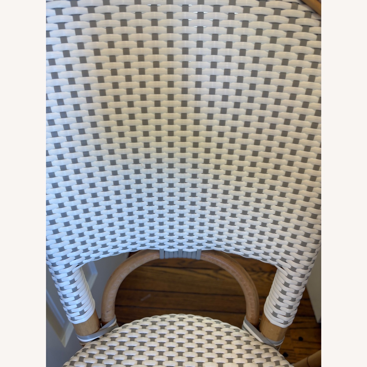 Serena & Lily Light Gray and White Stools - image-10