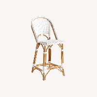 Serena & Lily Light Gray and White Stools