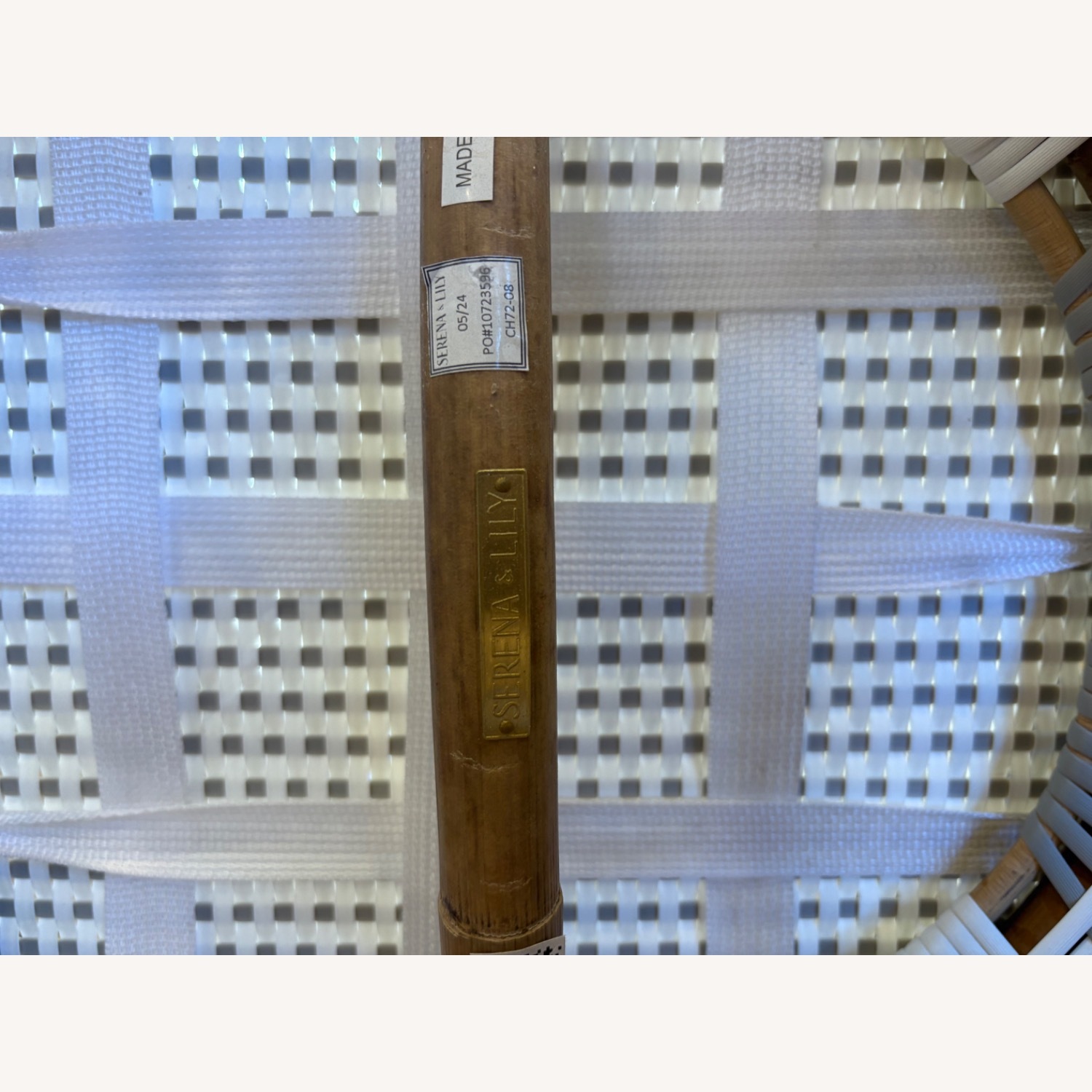 Serena & Lily Light Gray and White Stools - image-5