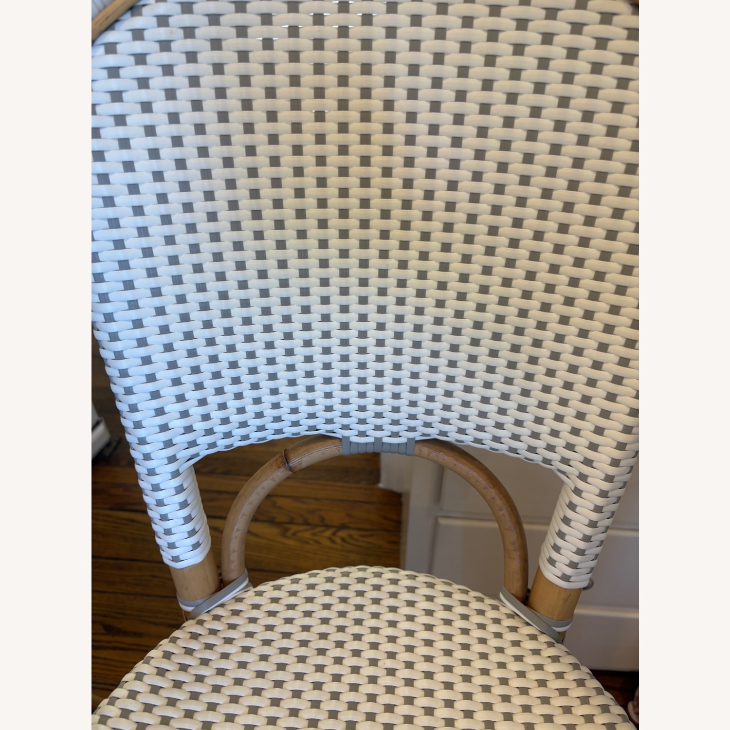 Serena & Lily Light Gray and White Stools - image-9