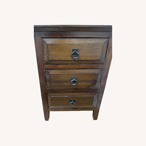 Used Vintage/Antique Dark Brown Wood Nightstand for sale on AptDeco